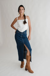 Denim Midi Skirt