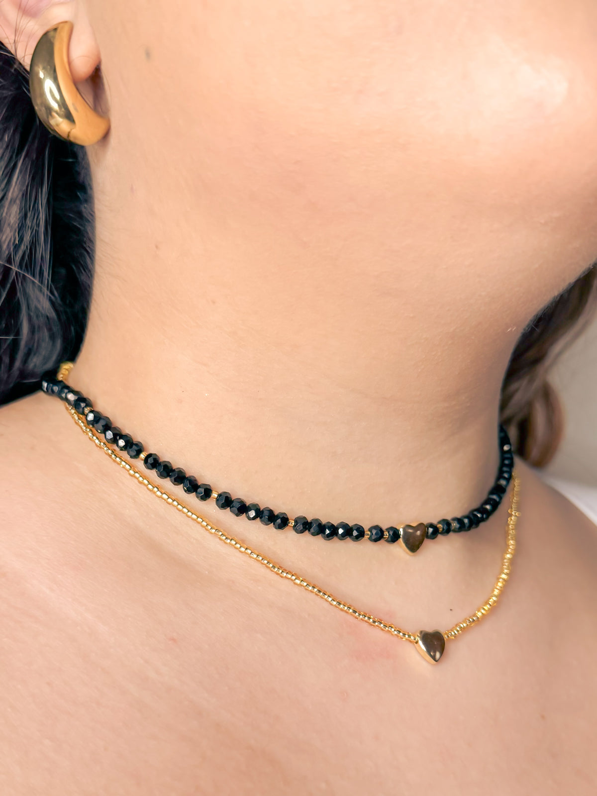 Collar Negro/Dorado J92