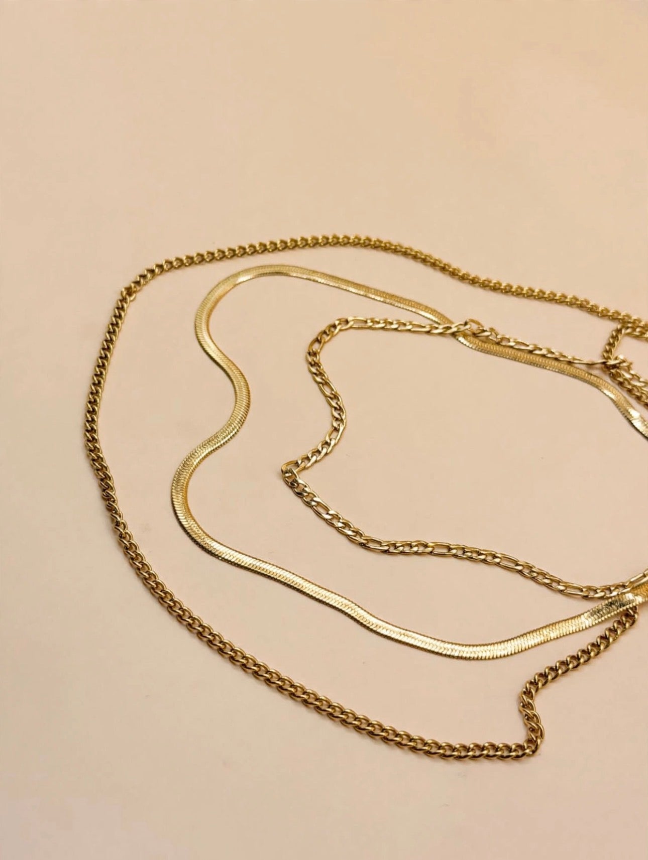 Pink Triple Heart Necklace D44