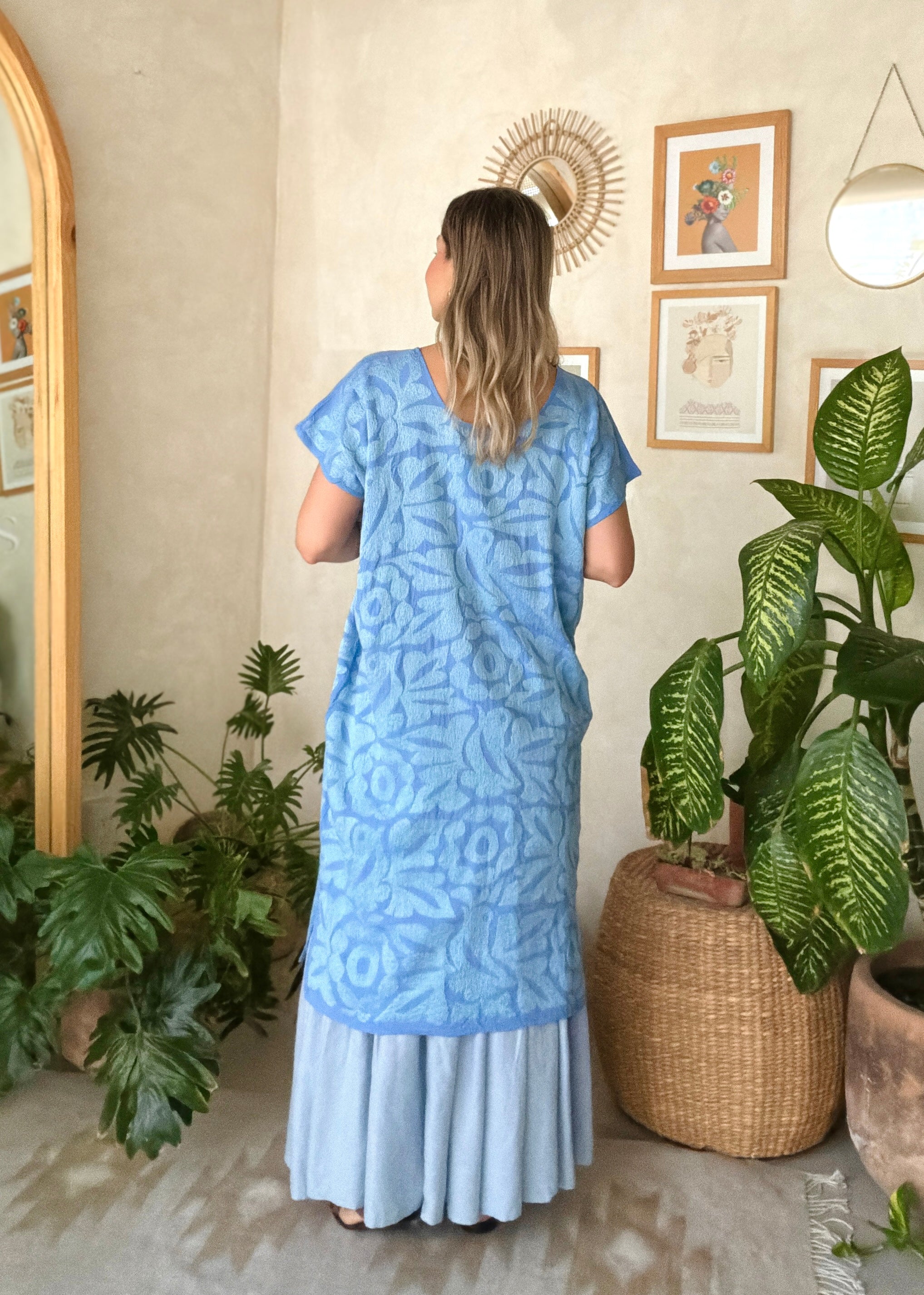 Huipil Jalapa Azul/Azul Del Cielo