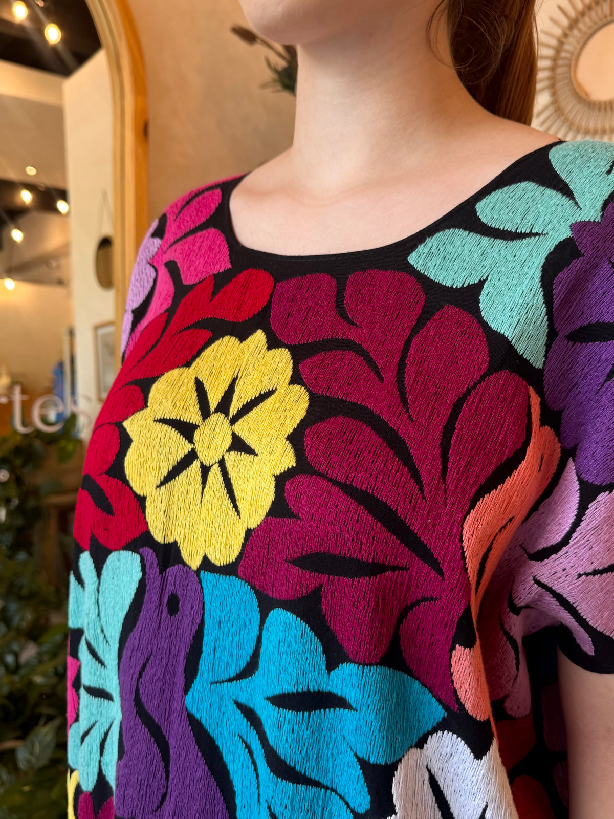 Huipil Jalapa Negro Multicolor