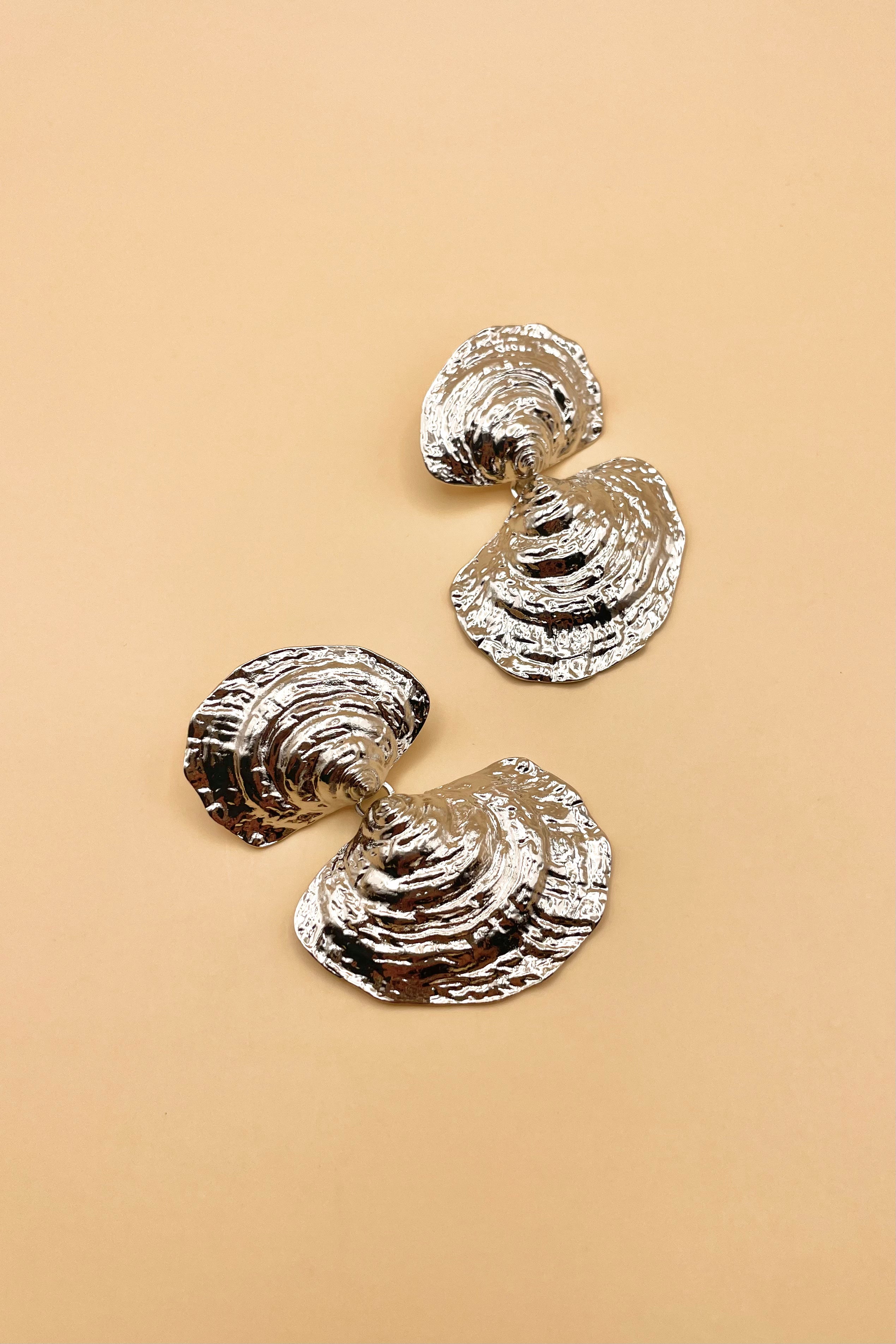 Aretes Conchas Plateadas G21