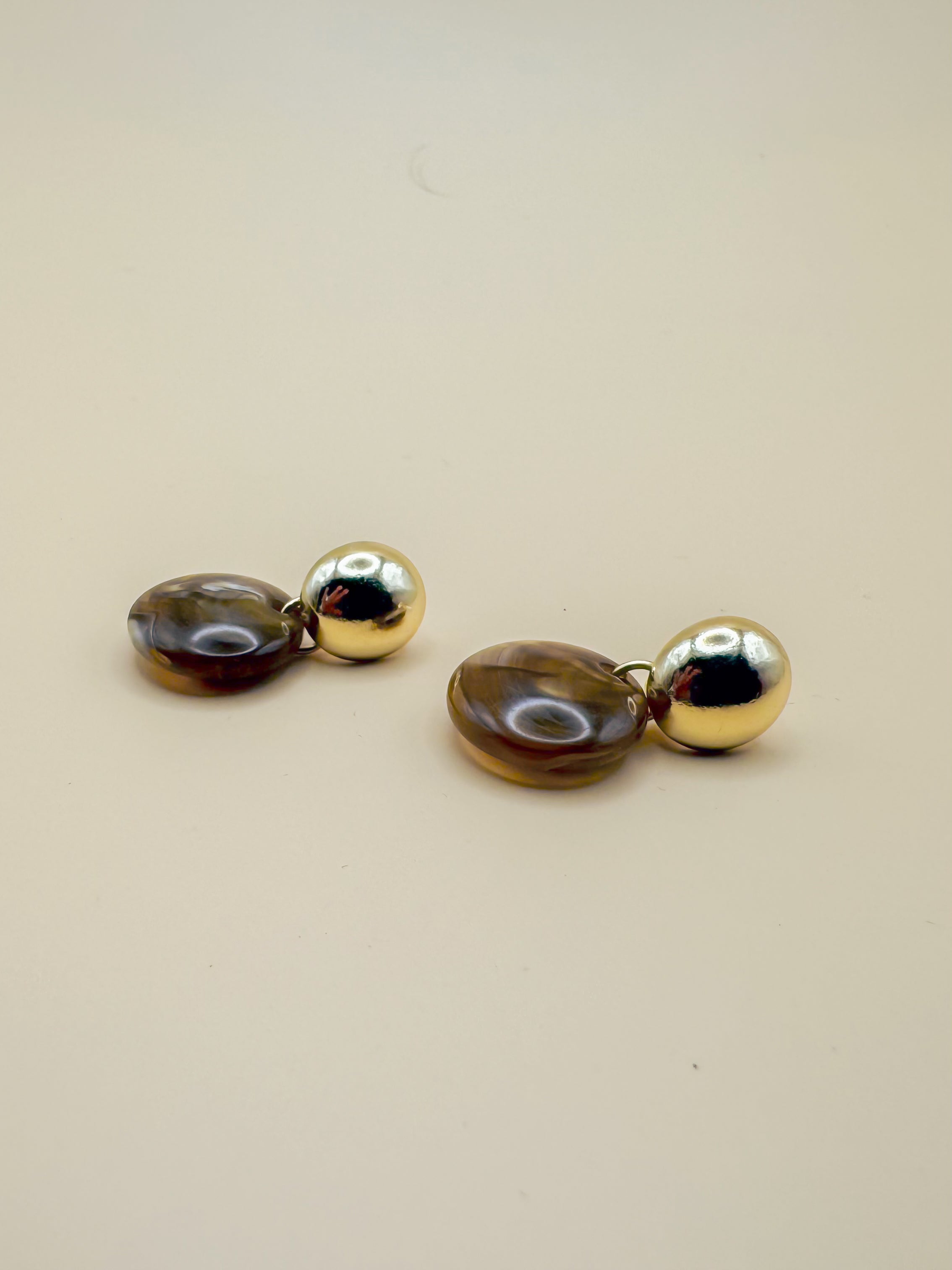 Aretes Café/Dorado A10