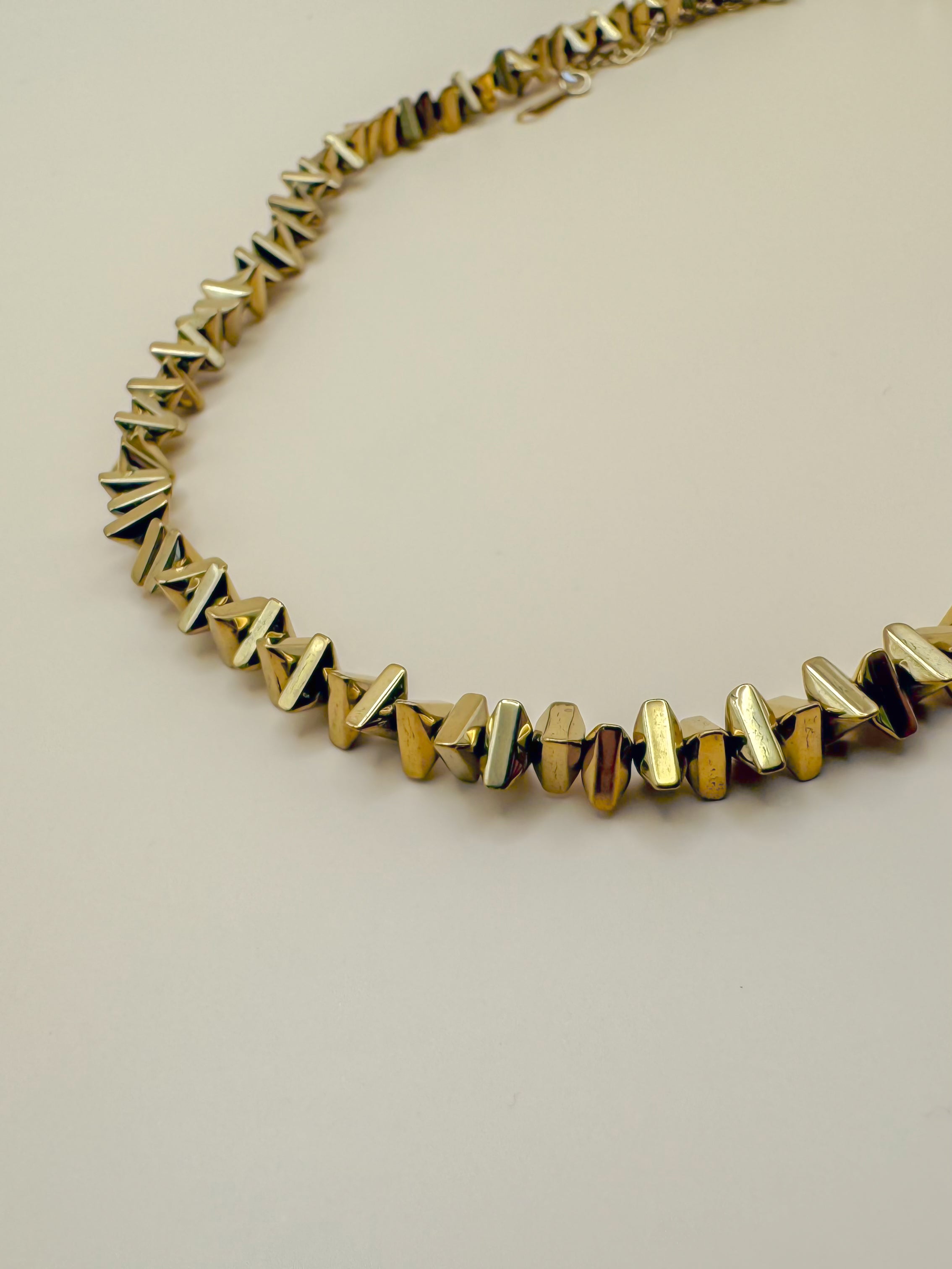 Golden Crystal Necklace A9