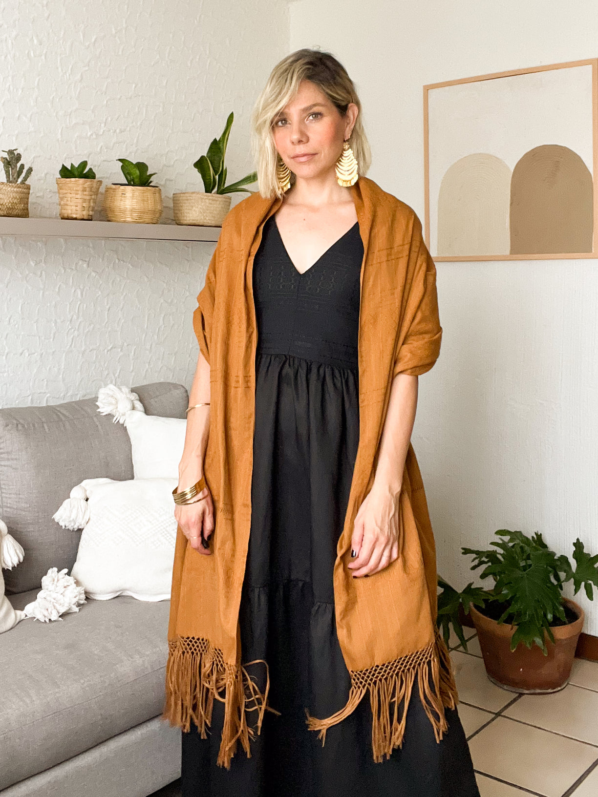 Mexicanartes Rebozo Regina Bronce