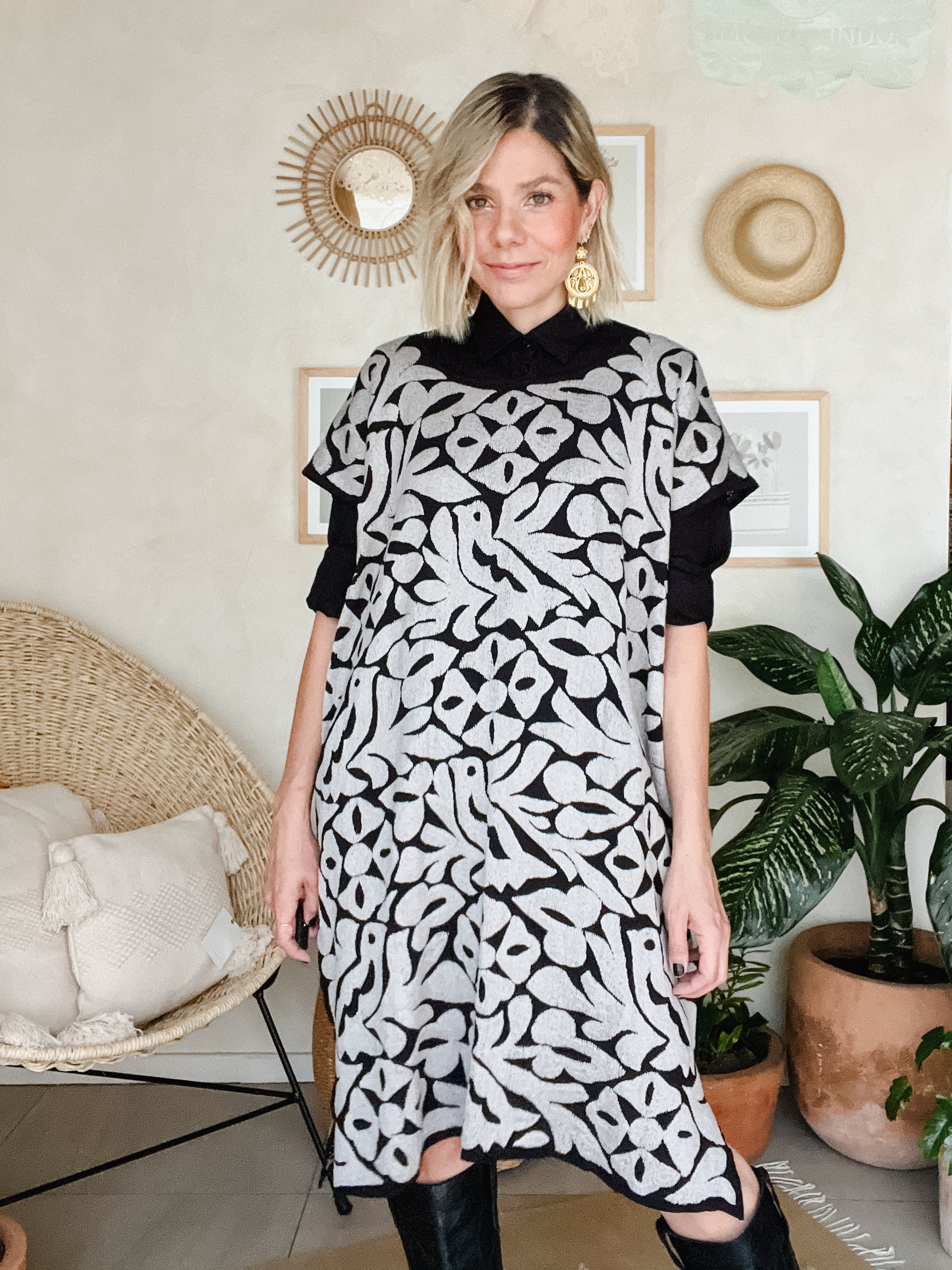 Black/Silver Huipil Jalapa