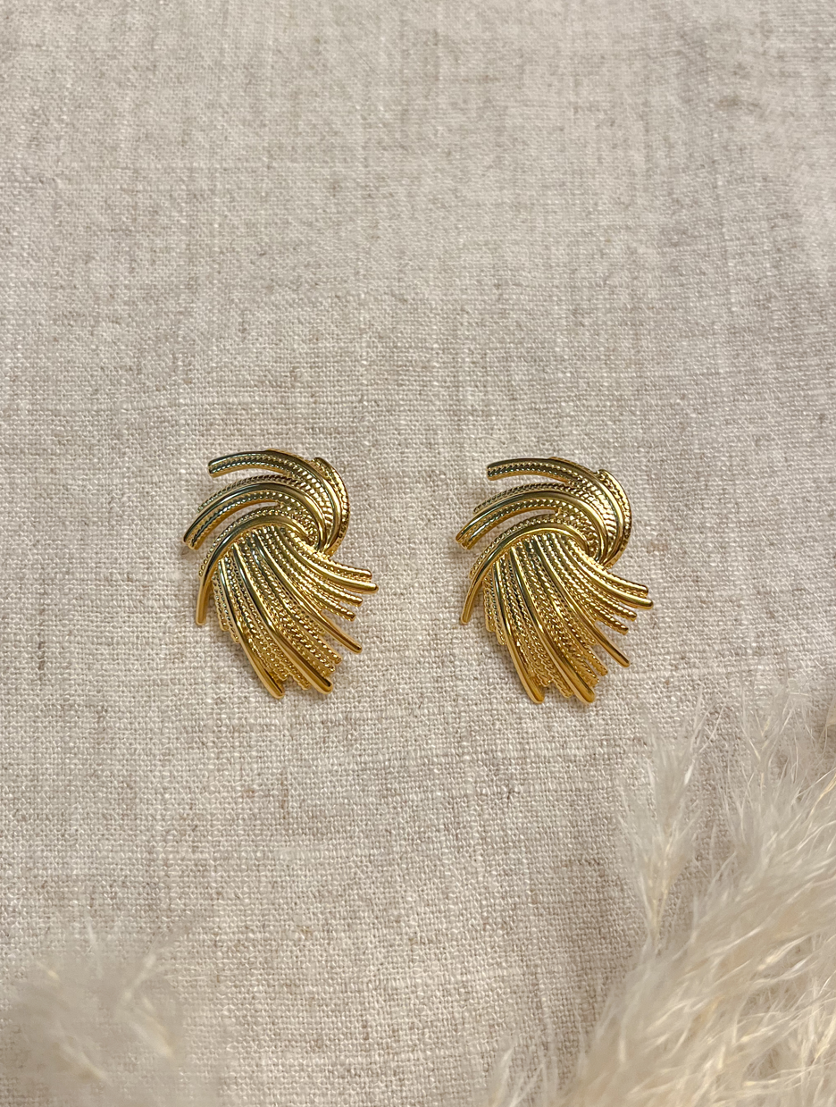 Aretes Rehilete Dorado J12