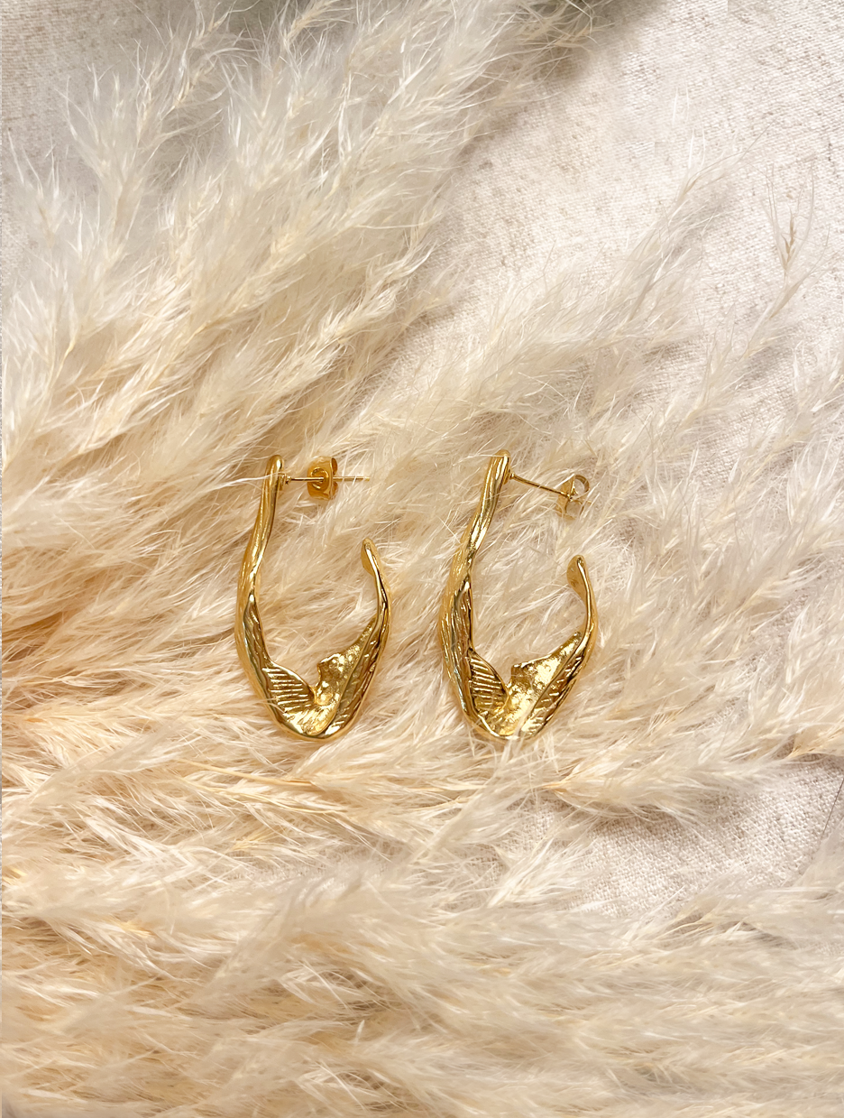 Aretes Ovalados Dorados J20