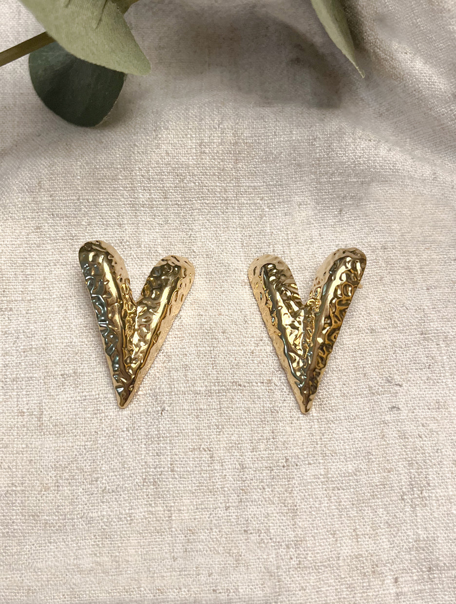 Aretes Corazón Dorado J3