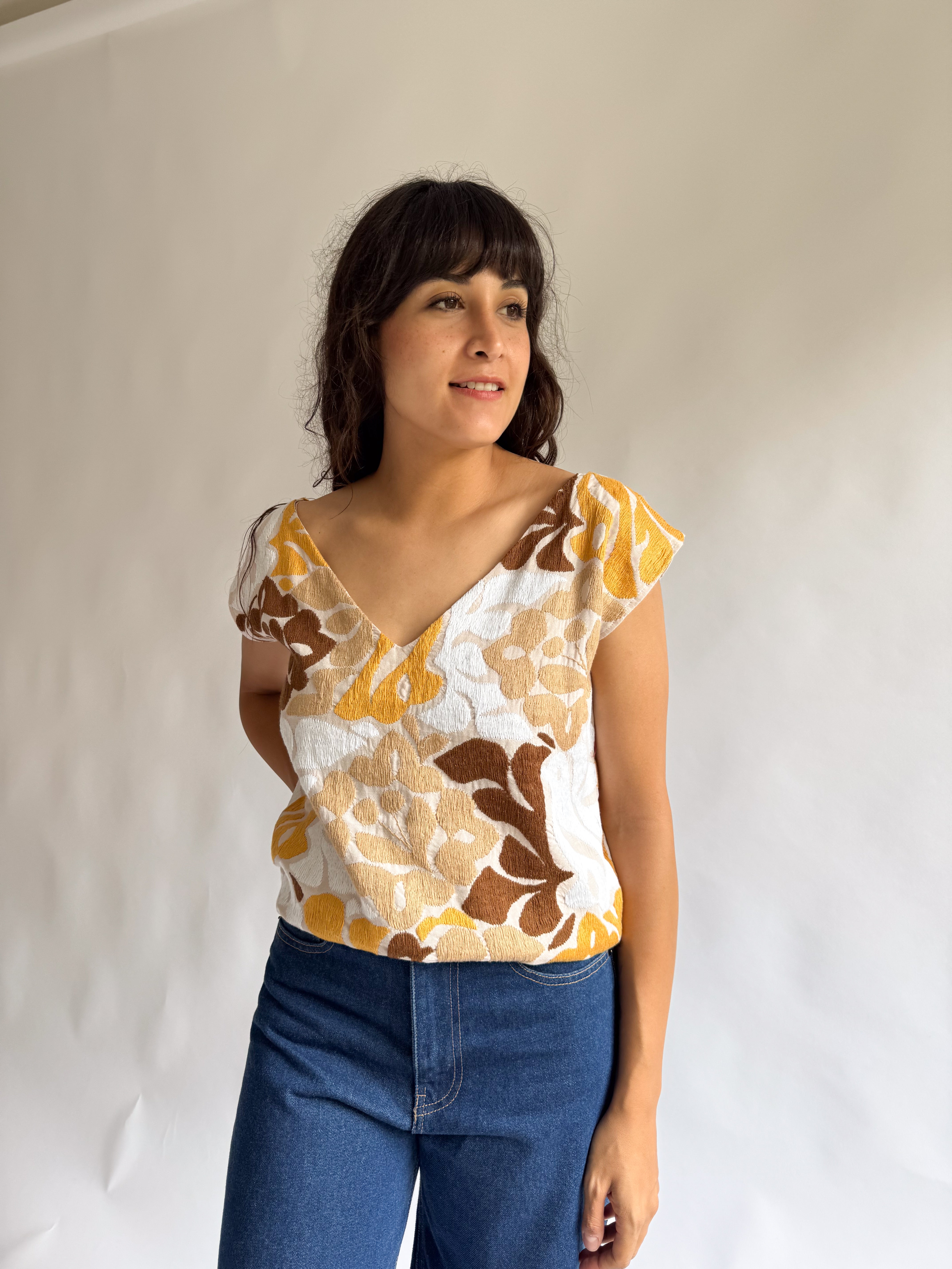 Blusa Jalapa V Nude / Tonos Otoño