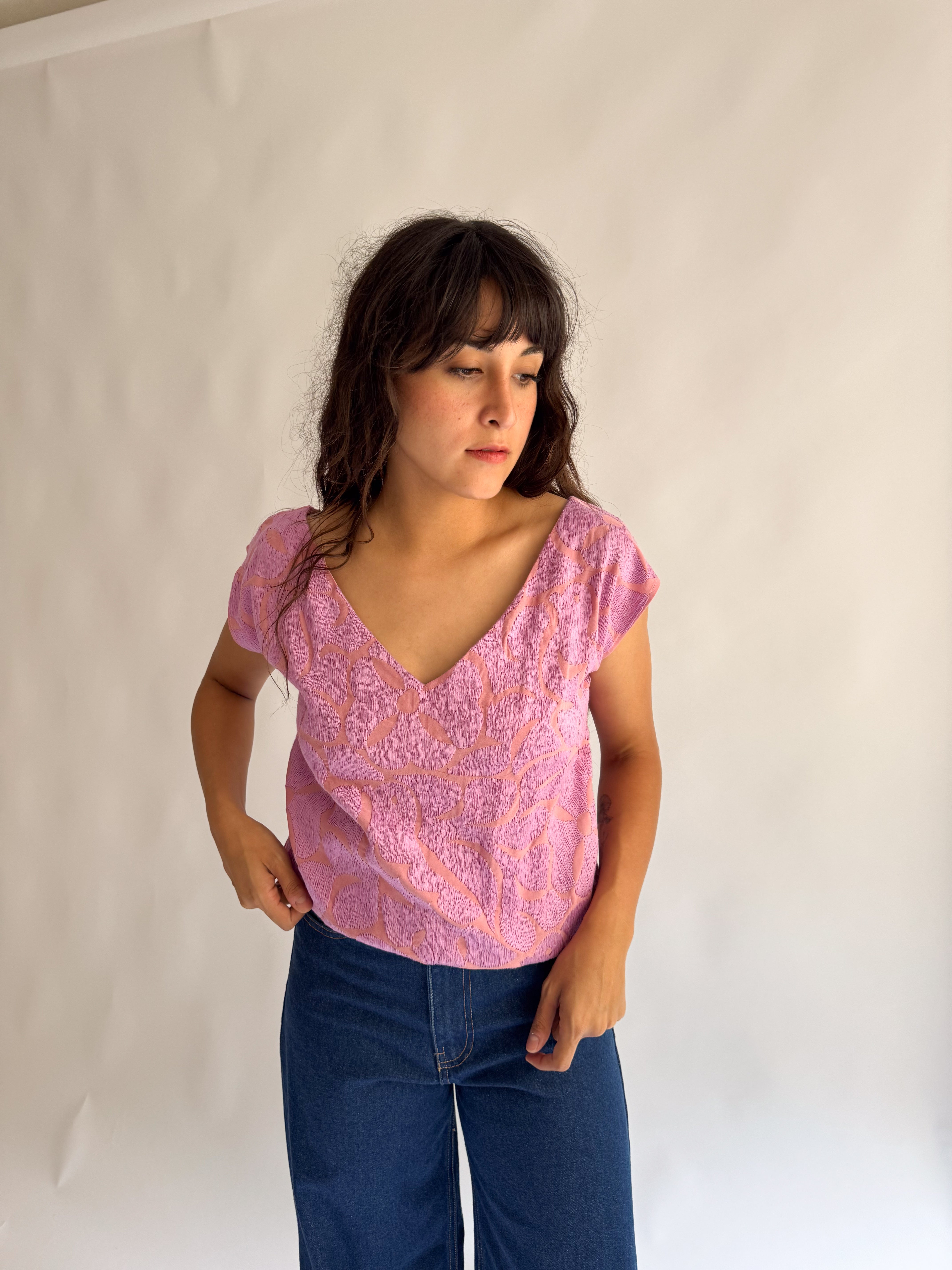 Blusa Jalapa V Rosa / Rosa