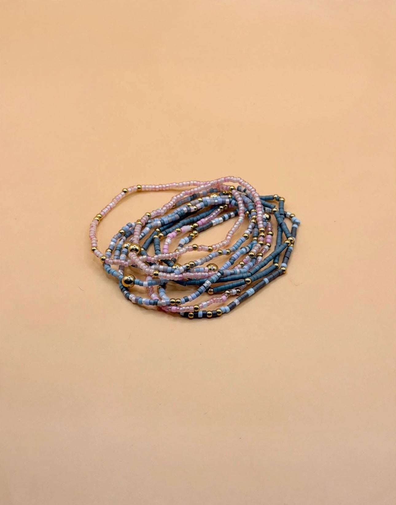 Pink Triple Heart Necklace D44