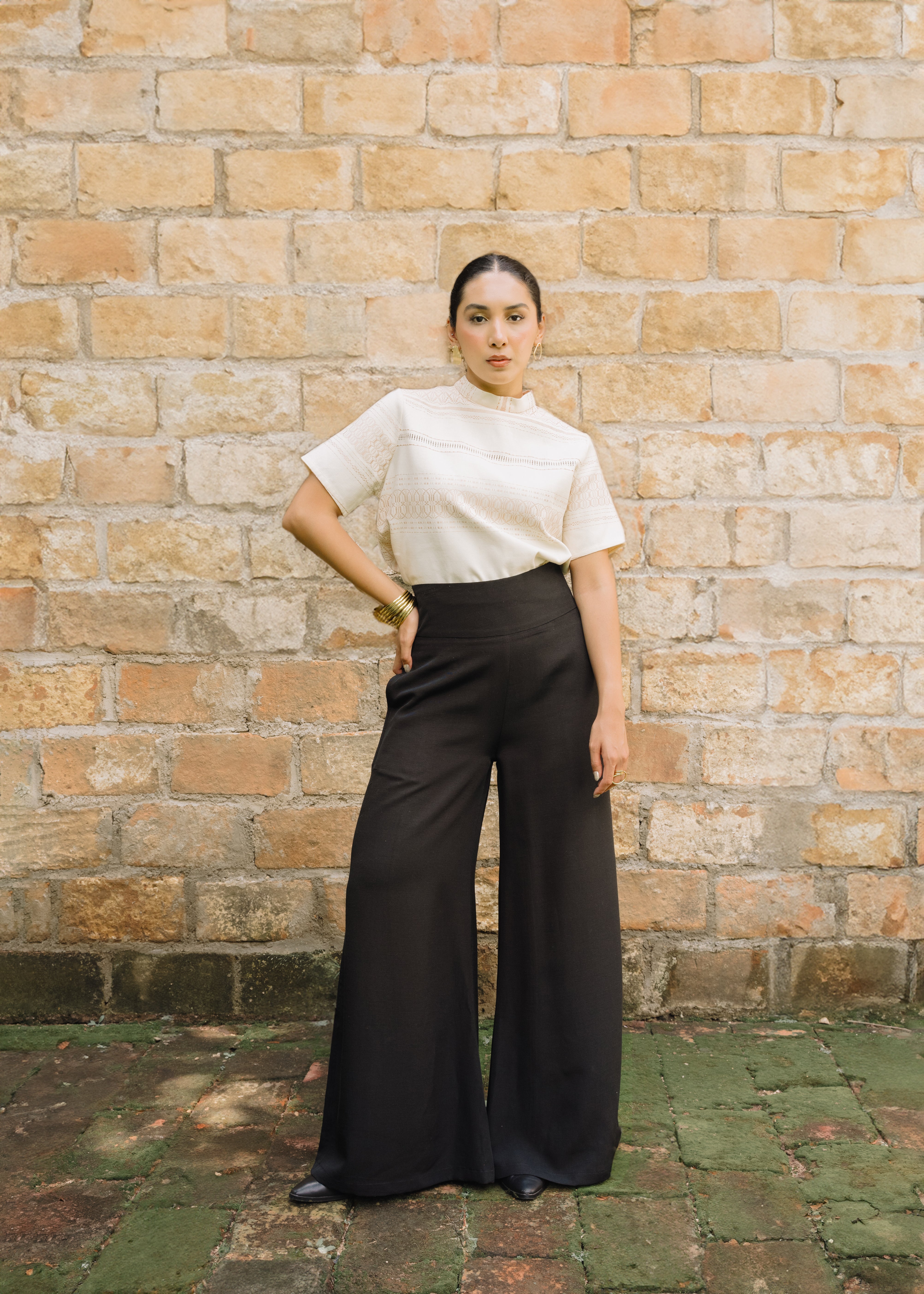 Pantalón Fluido Negro