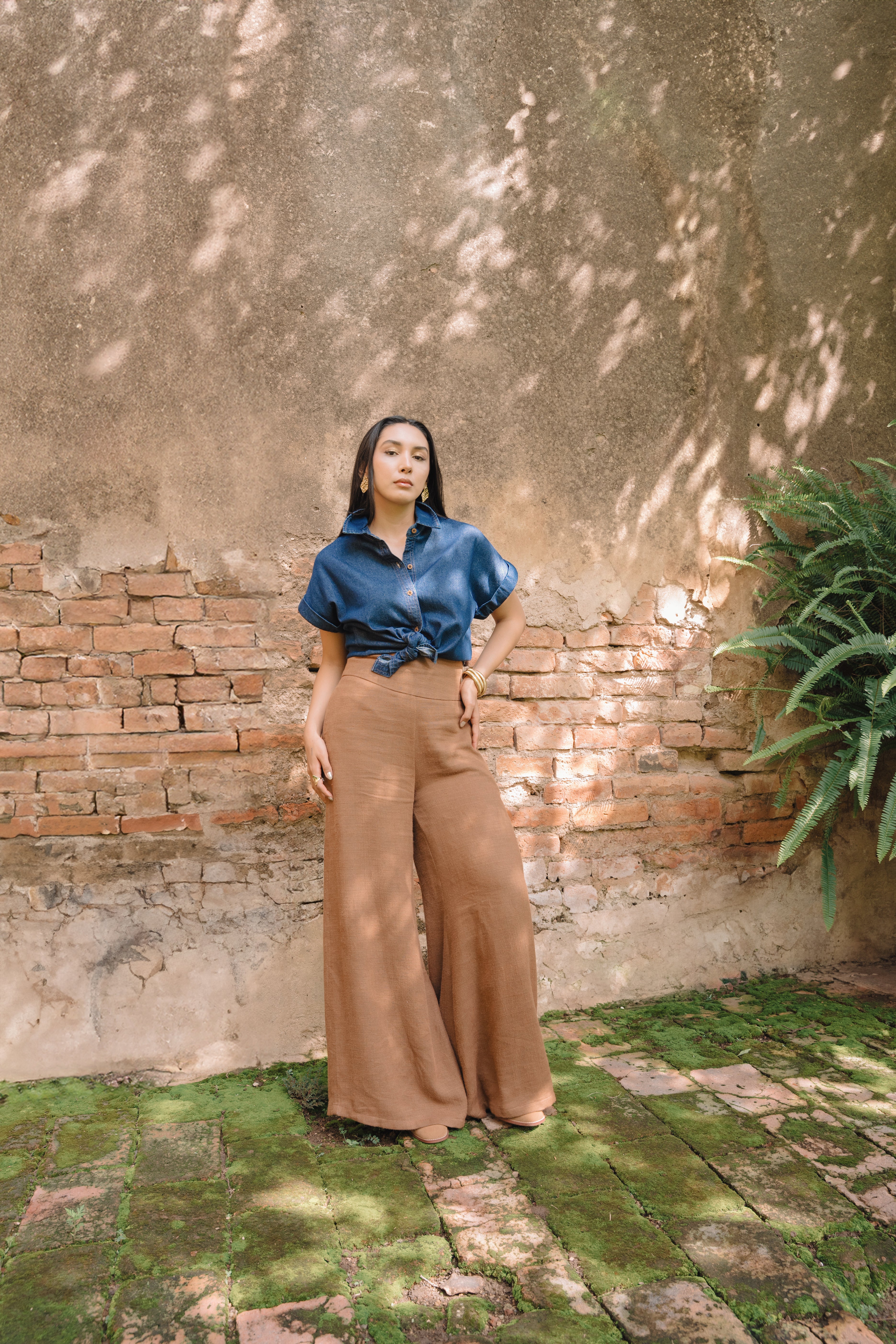 Pantalón Fluido Terracota