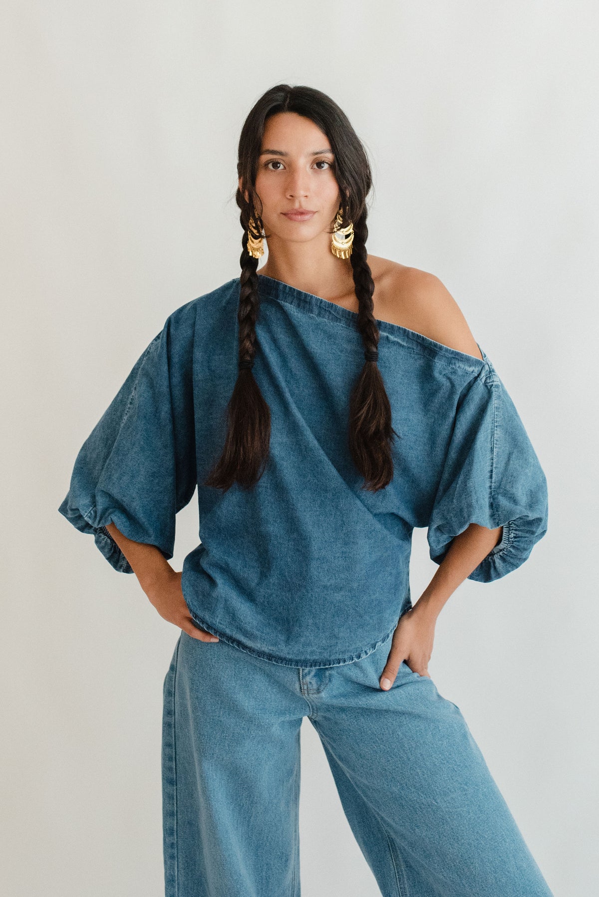 Blusa Miranda Mezclilla