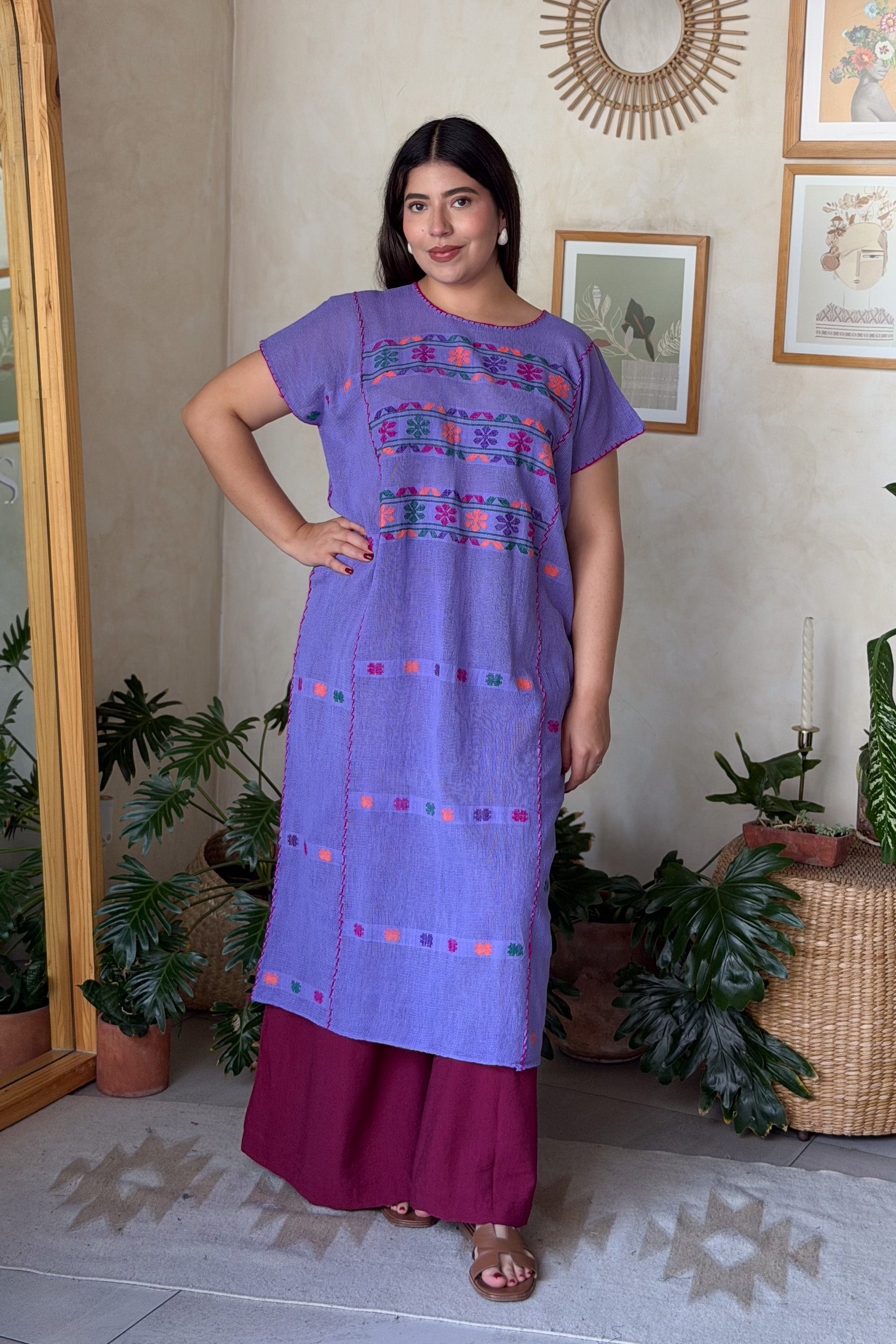 Huipil San Pedro Morado Multicolor
