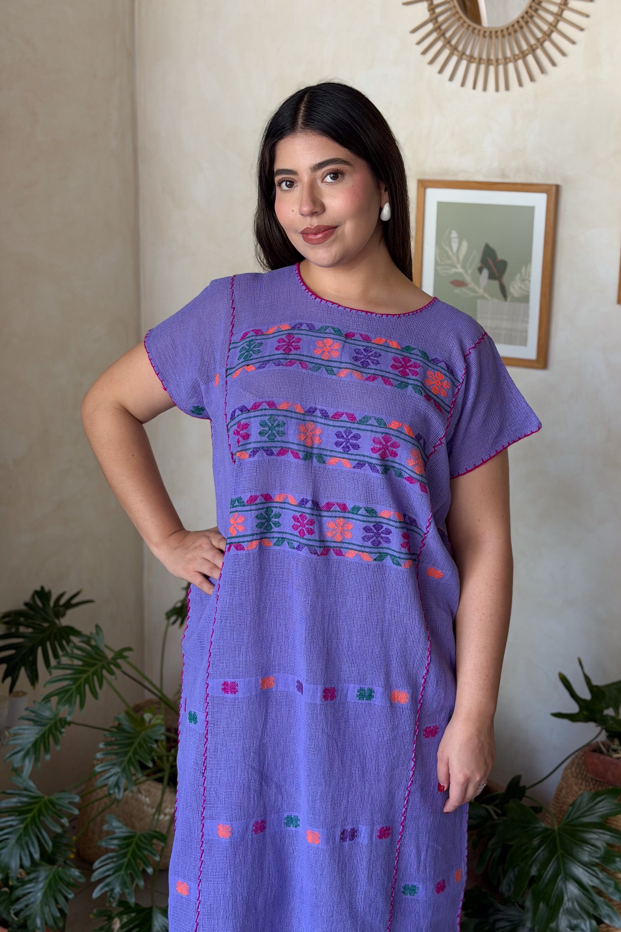 Huipil San Pedro Morado Multicolor