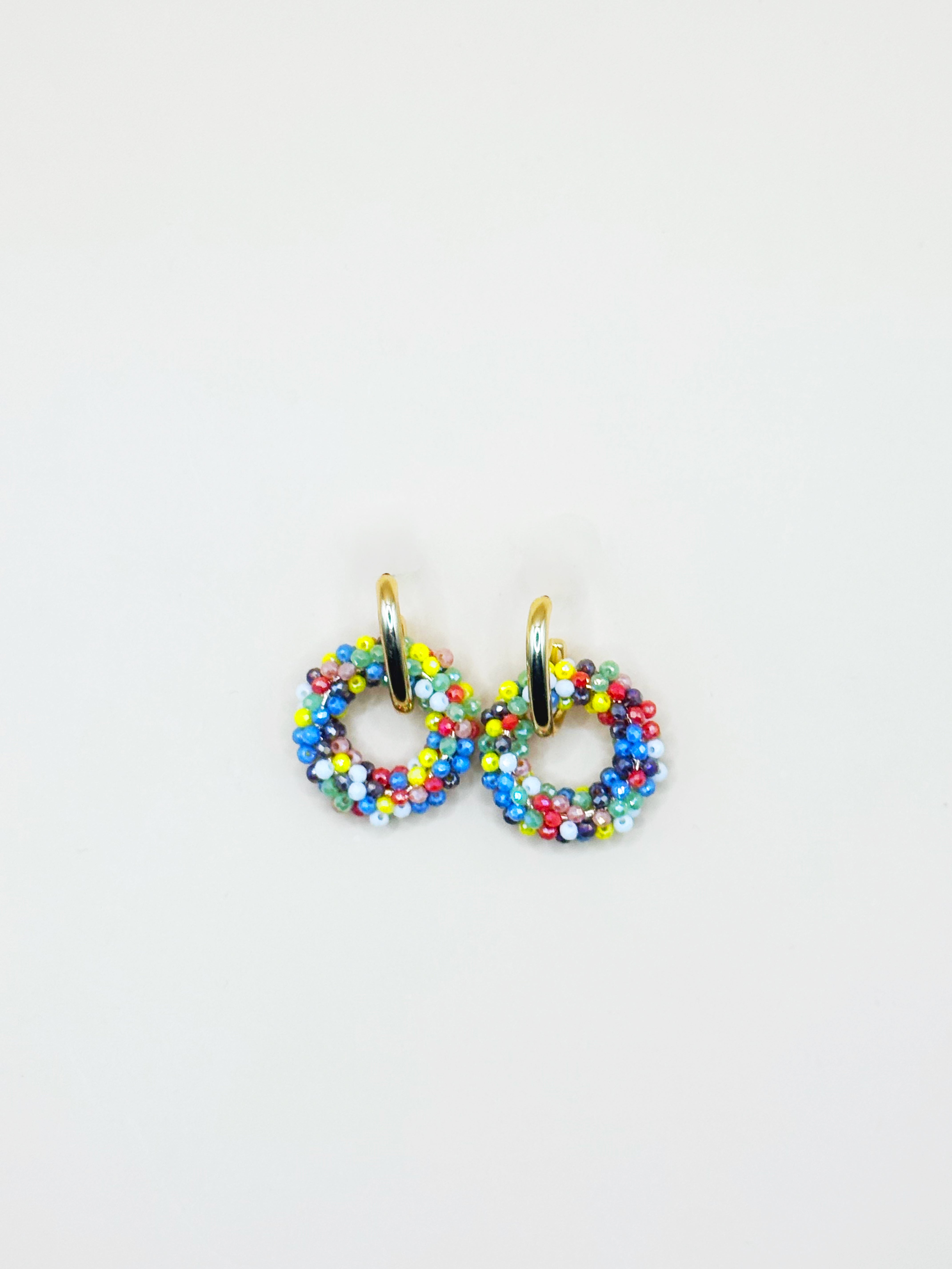 Aretes Redondo Chaquira Multicolor N101