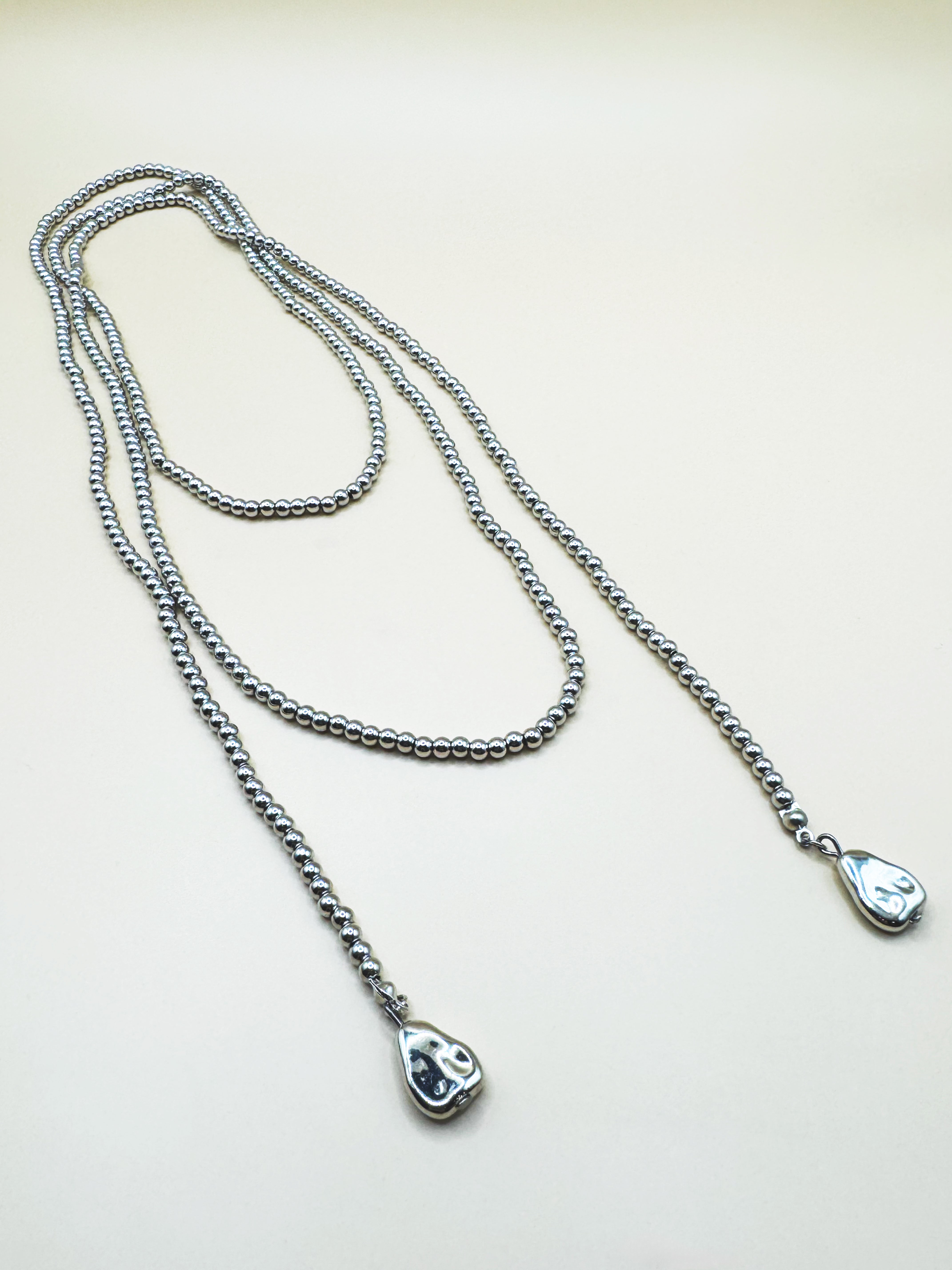 Pink Triple Heart Necklace D44