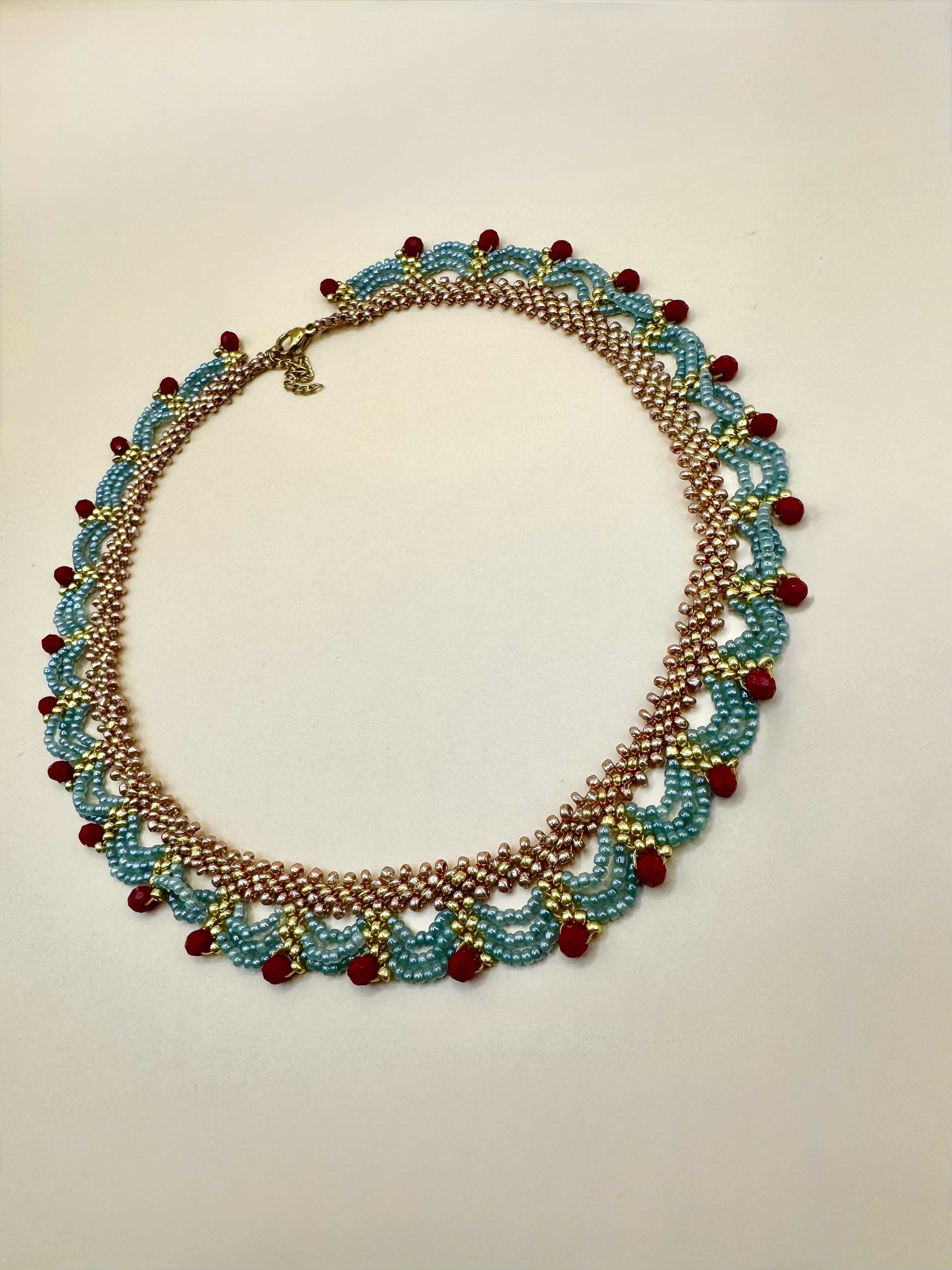 Pink Triple Heart Necklace D44