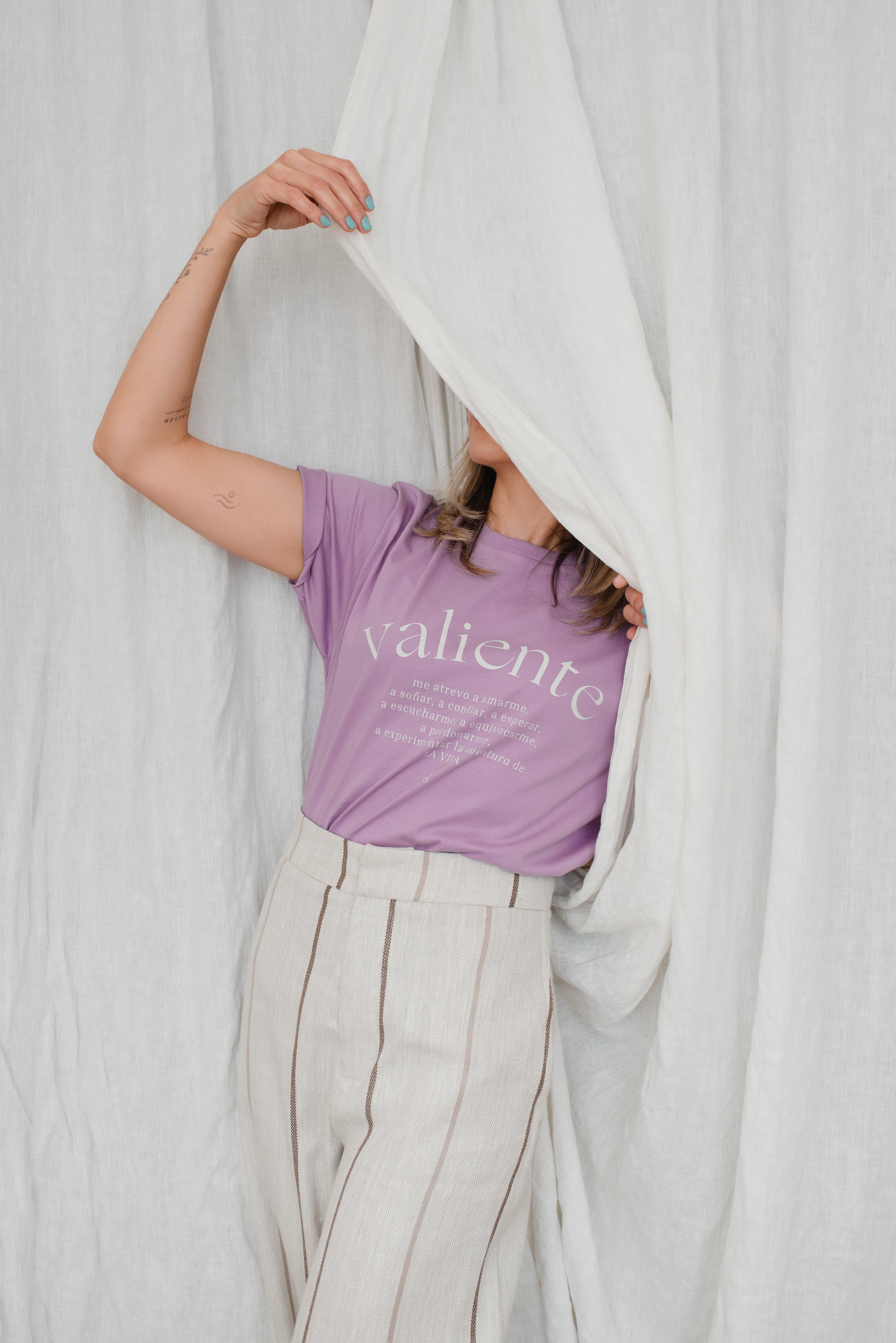 Playera Valiente Lavanda