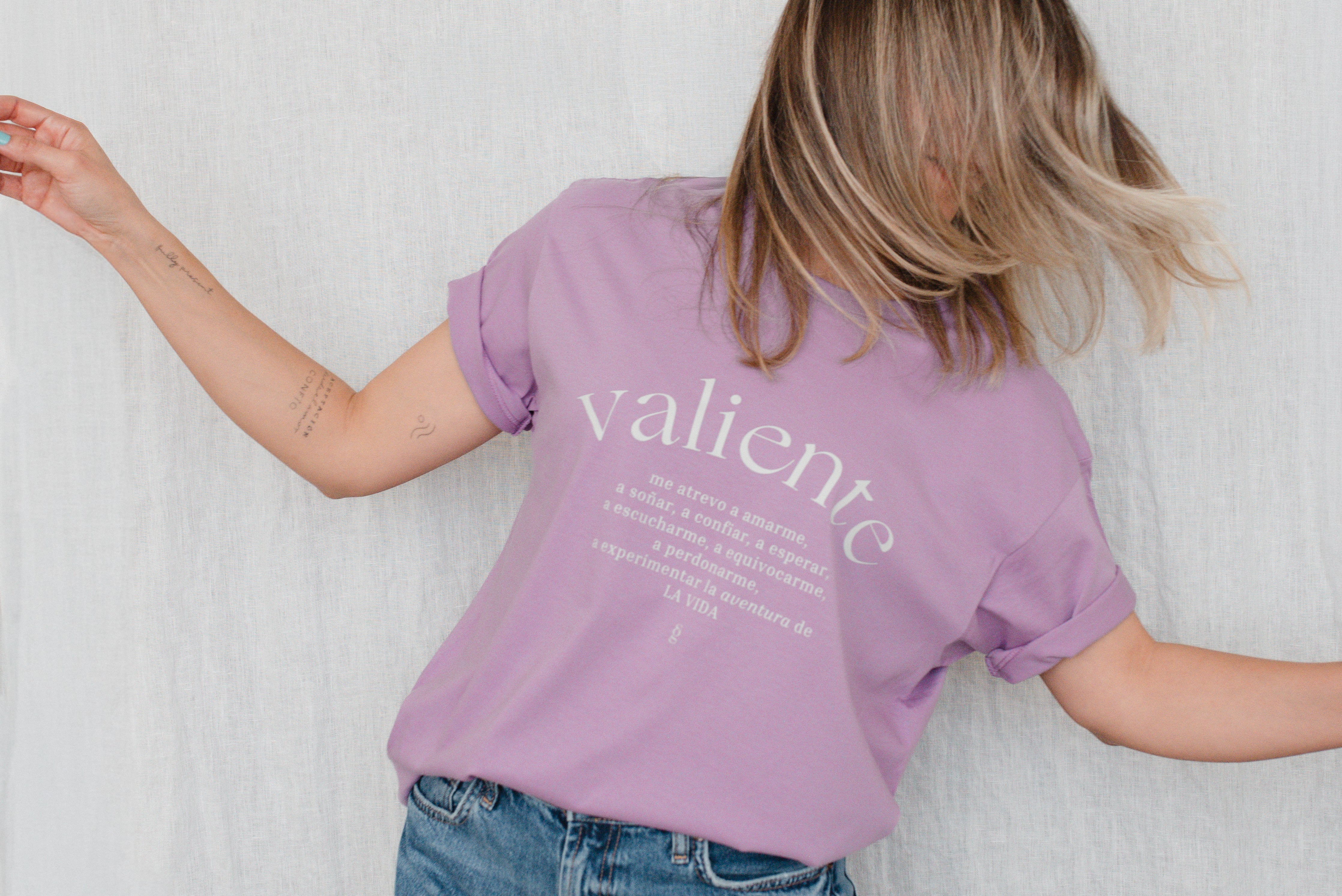 Playera Valiente Lavanda