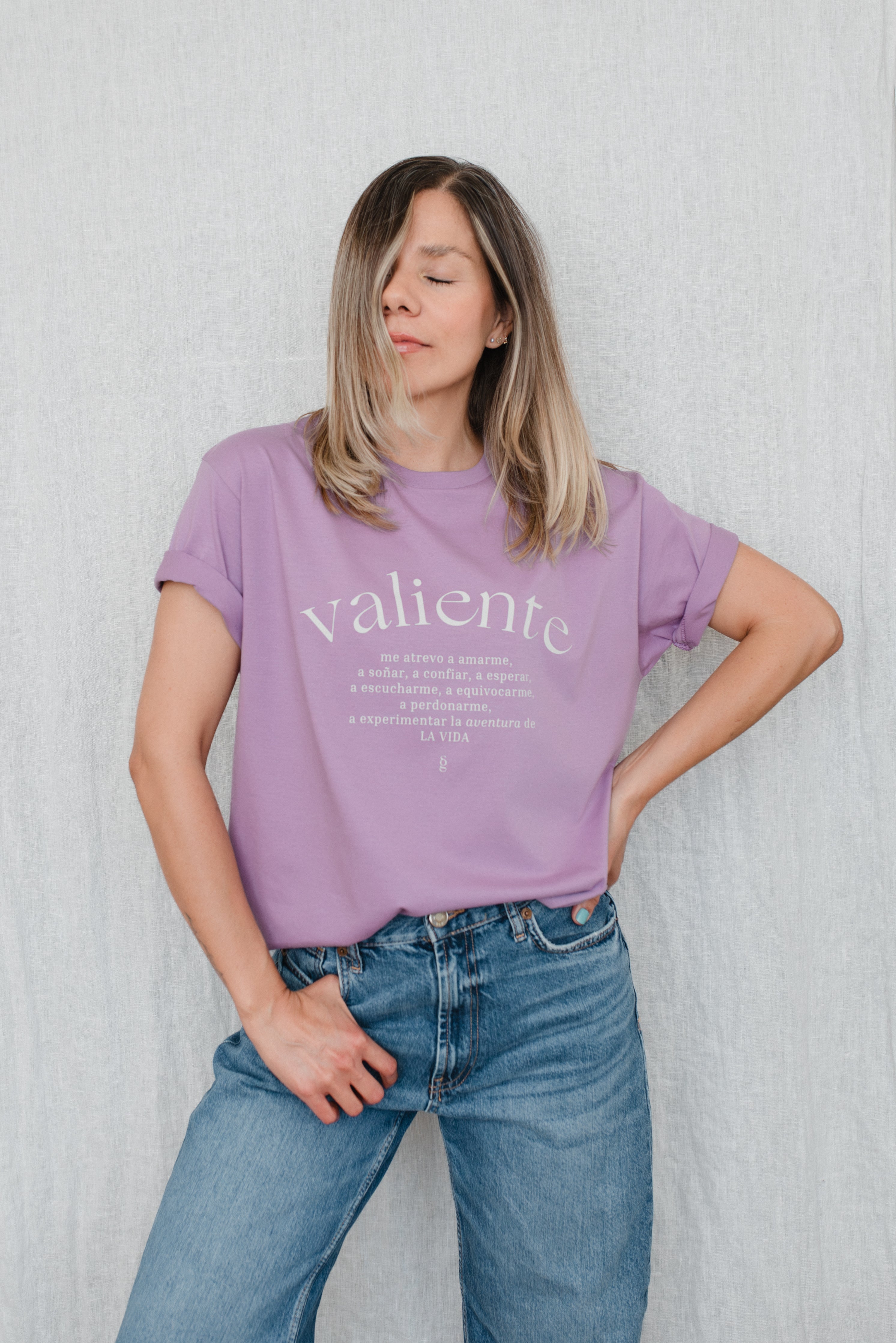 Playera Valiente Lavanda