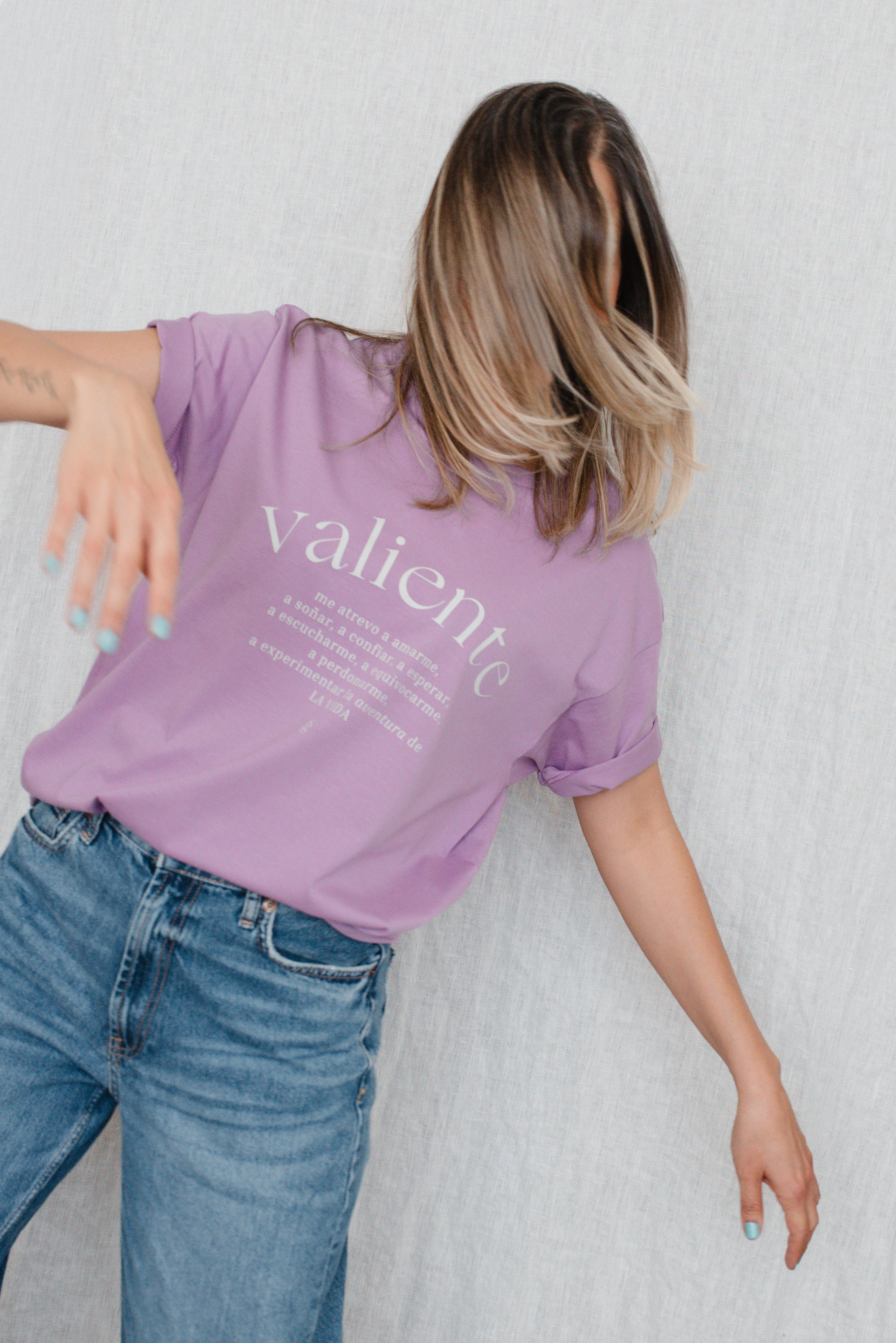 Playera Valiente Lavanda