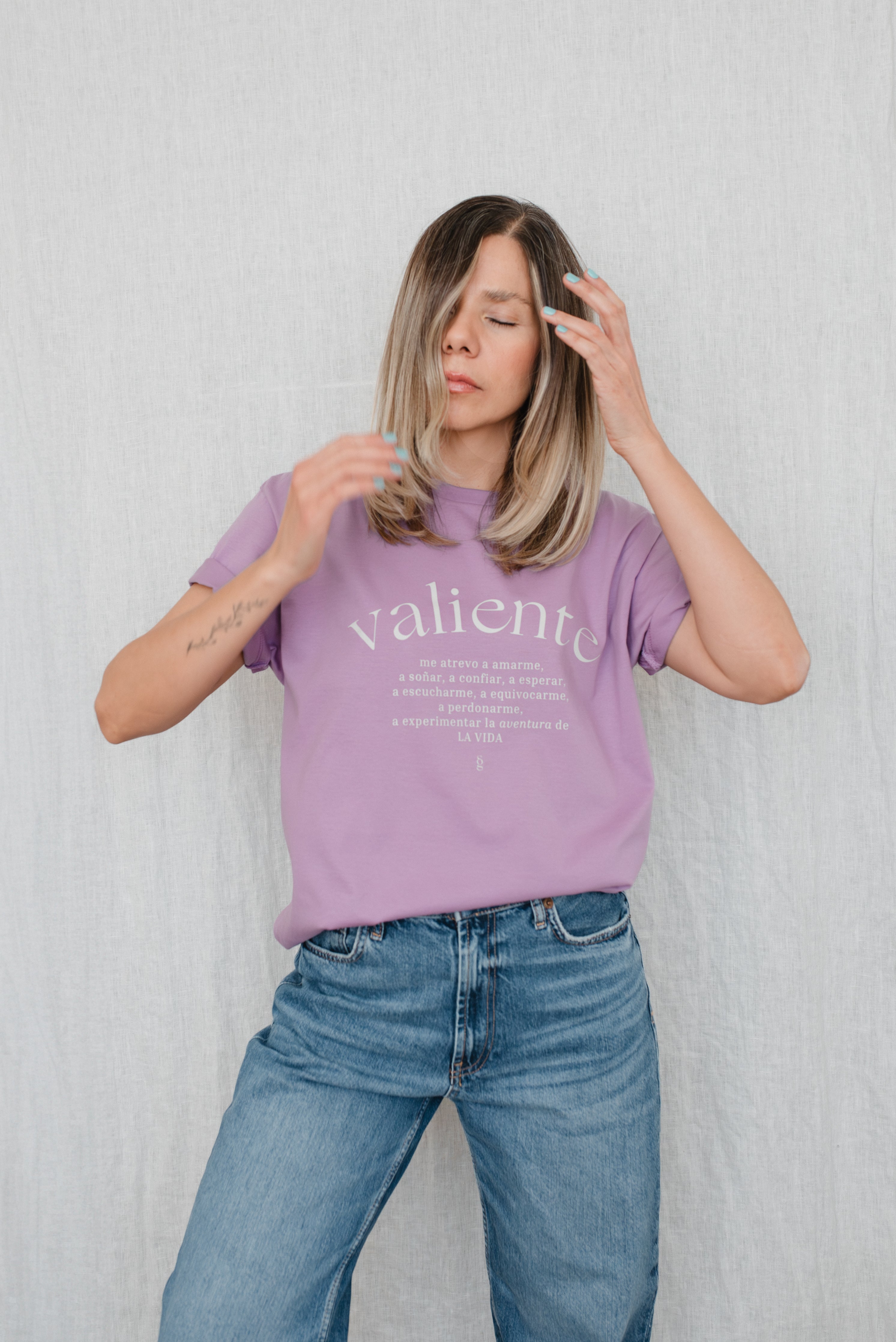 Playera Valiente Lavanda