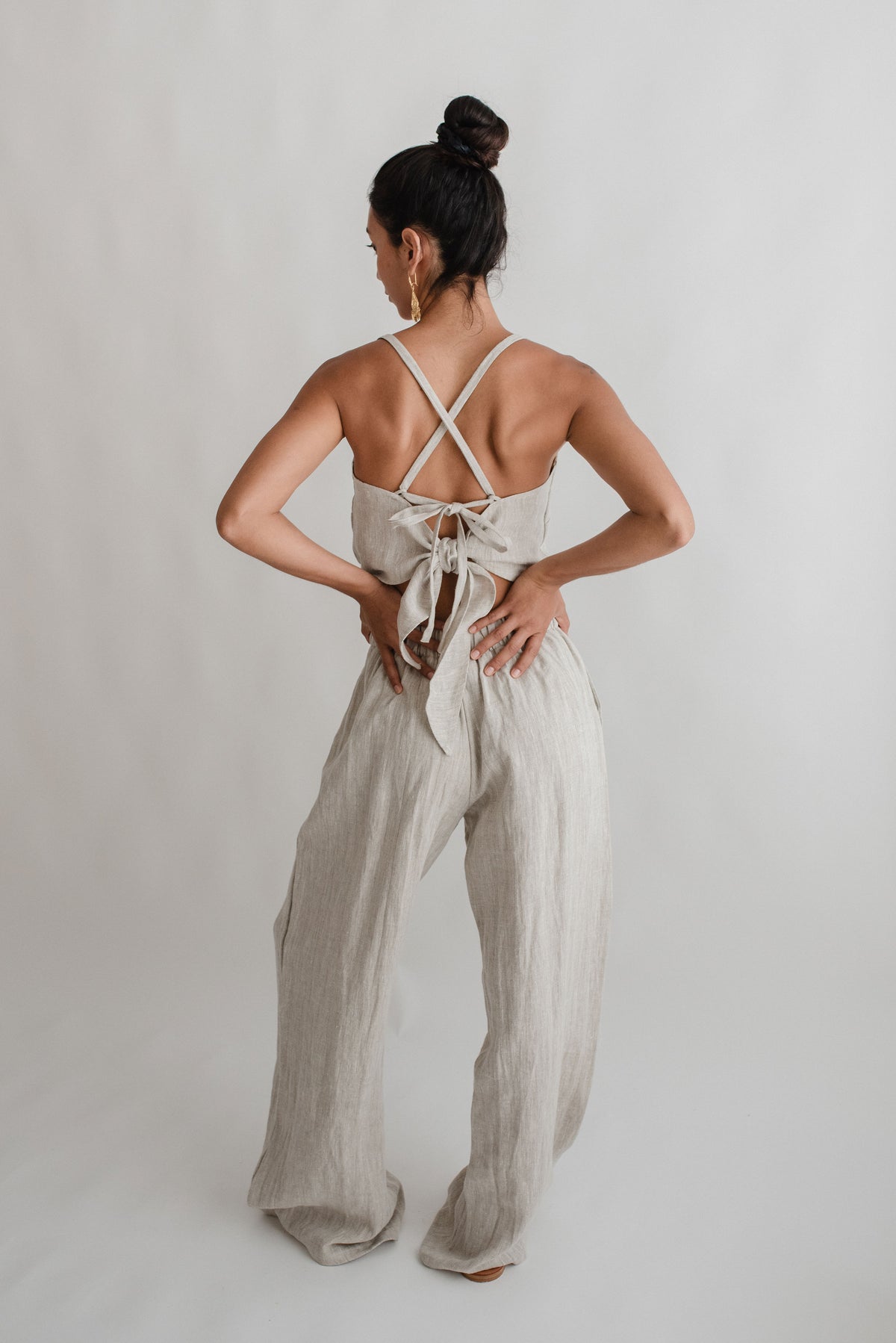 Pantalón Palazzo 100% Lino Lavado