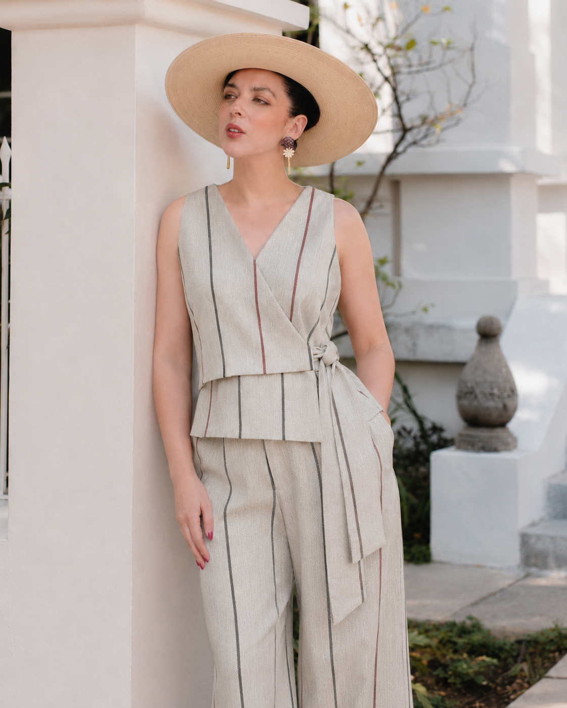 Blusa Cruzada Equilibrio Líneas Chedron
