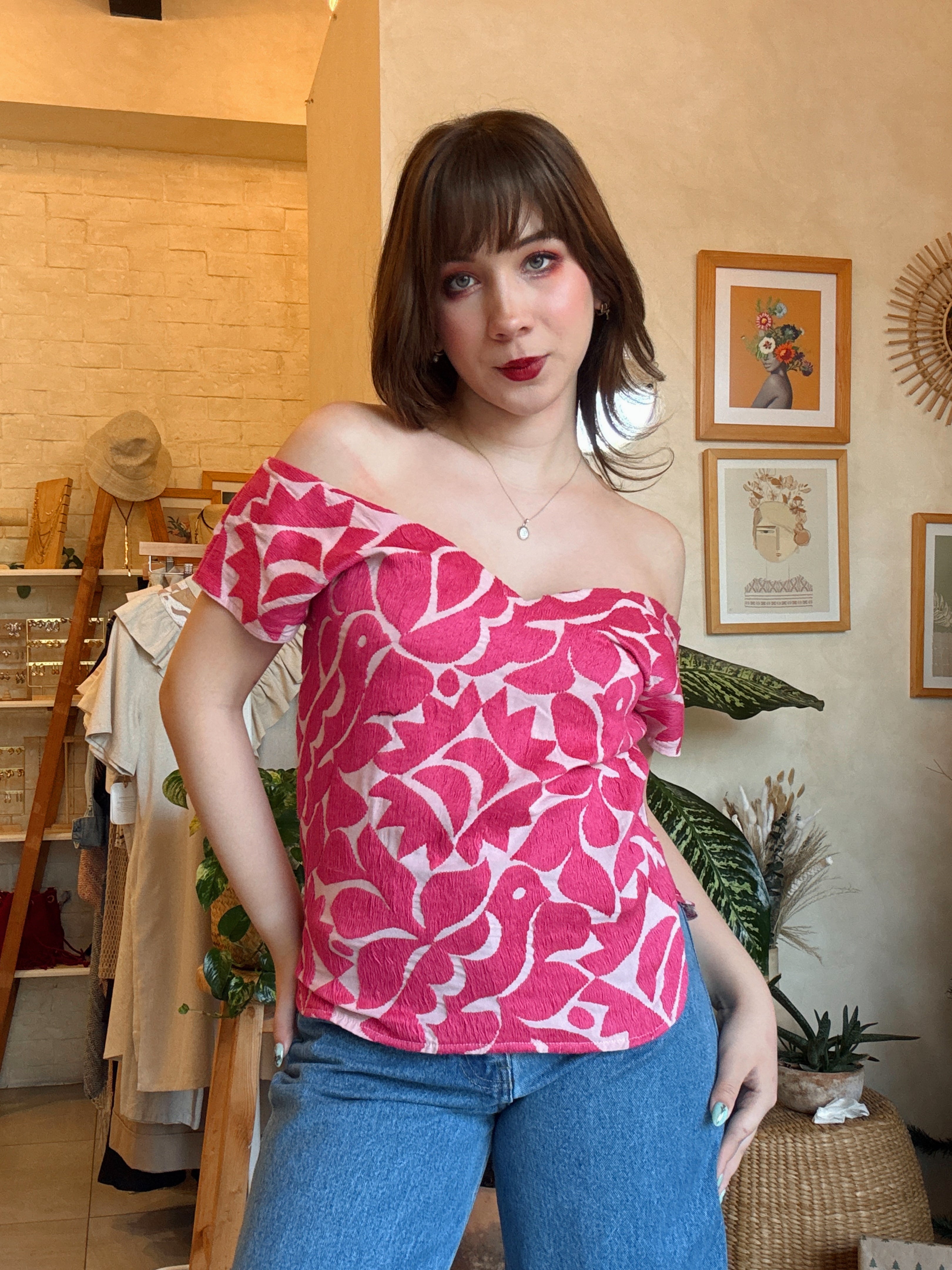 Blusa Jalapa V Rosa / Rosa