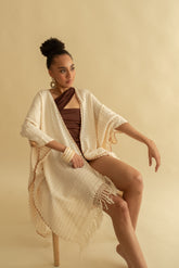 Martina Frayed Poncho