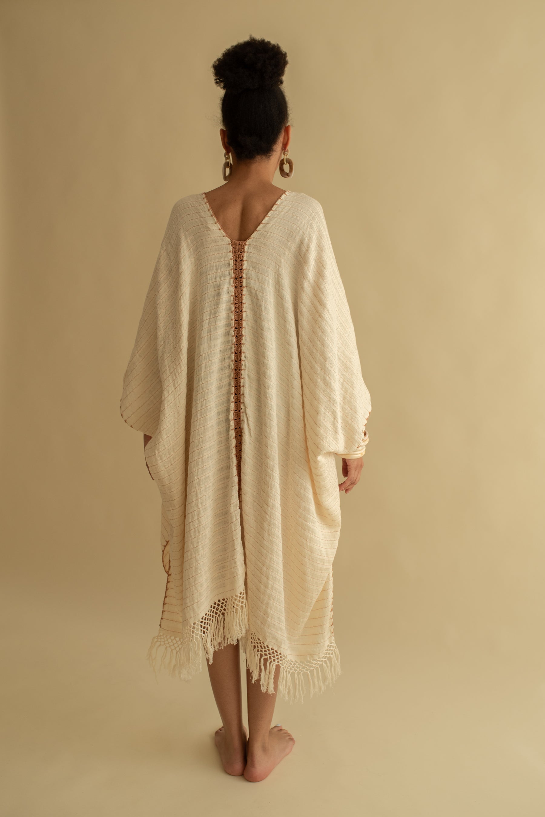 Martina Frayed Poncho