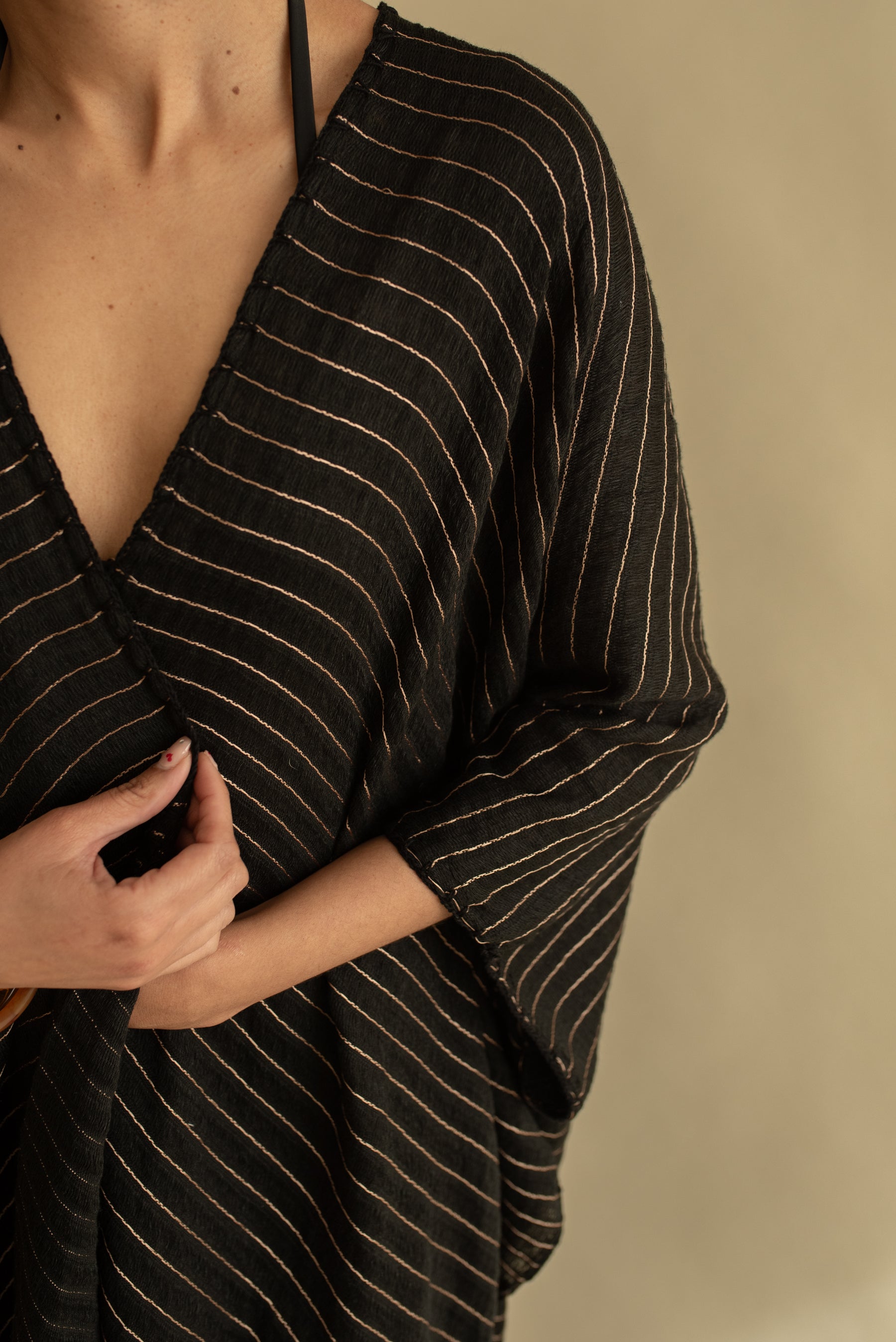 Martina Frayed Poncho