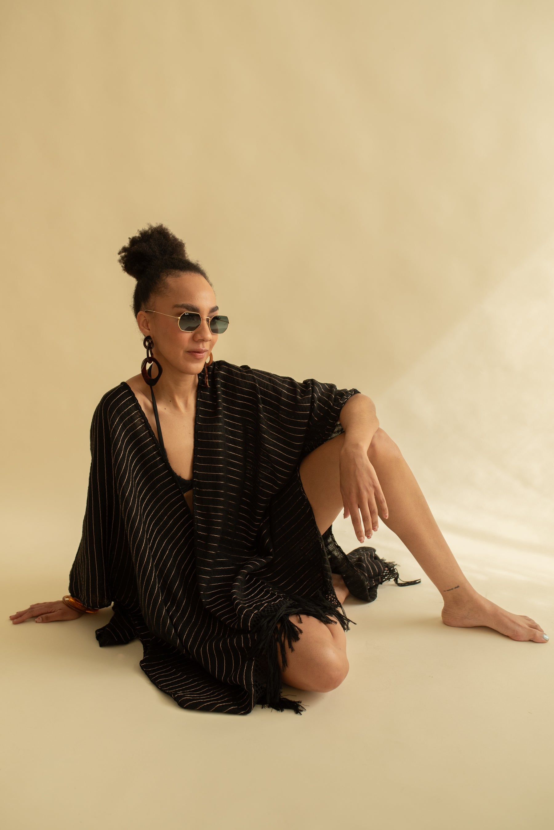 Martina Frayed Poncho