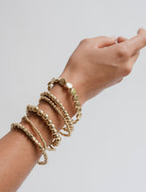 Pulseras Sencillas de Bolitas Doradas D49