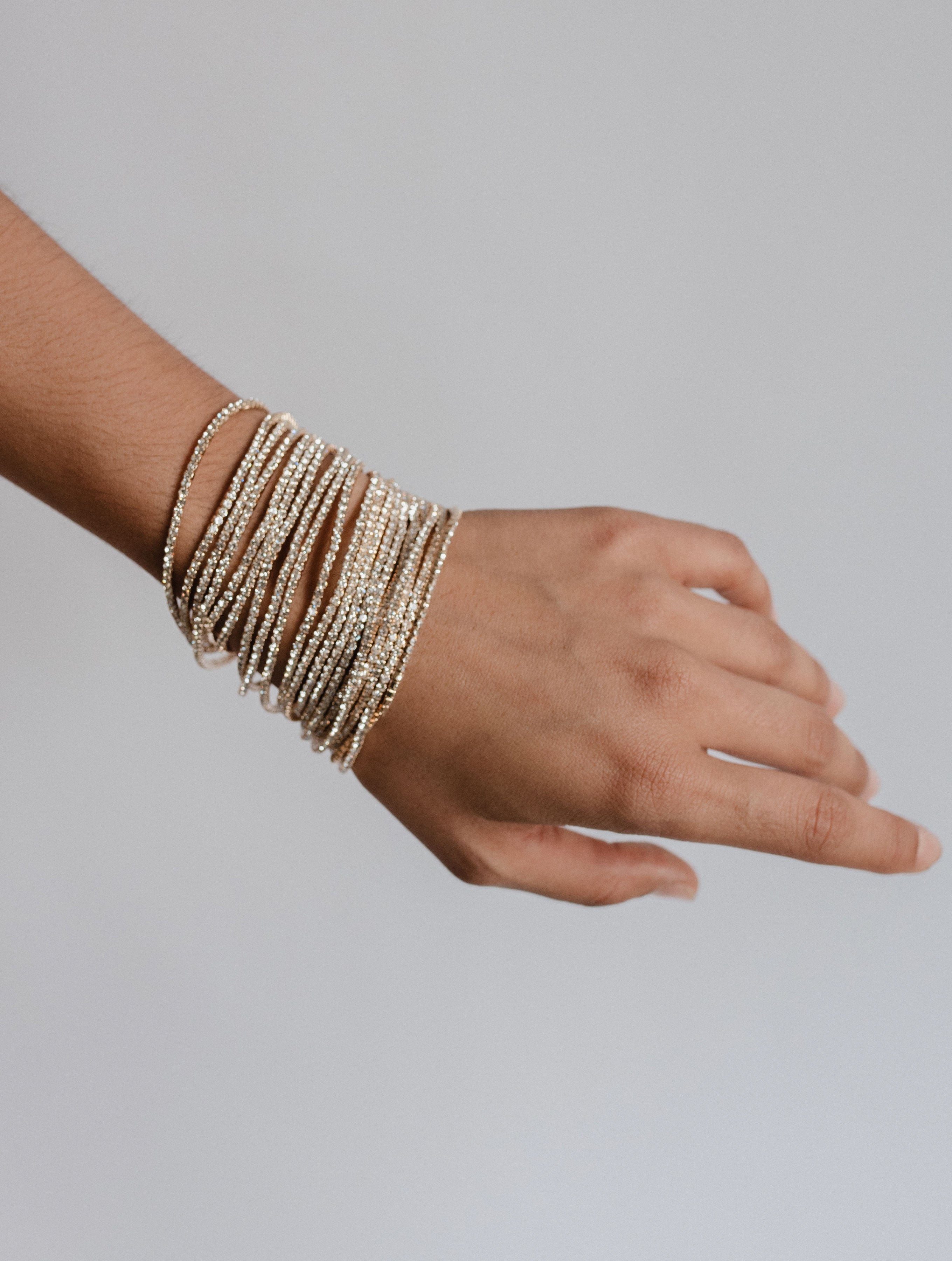 Pulseras de Brillo Doradas D2