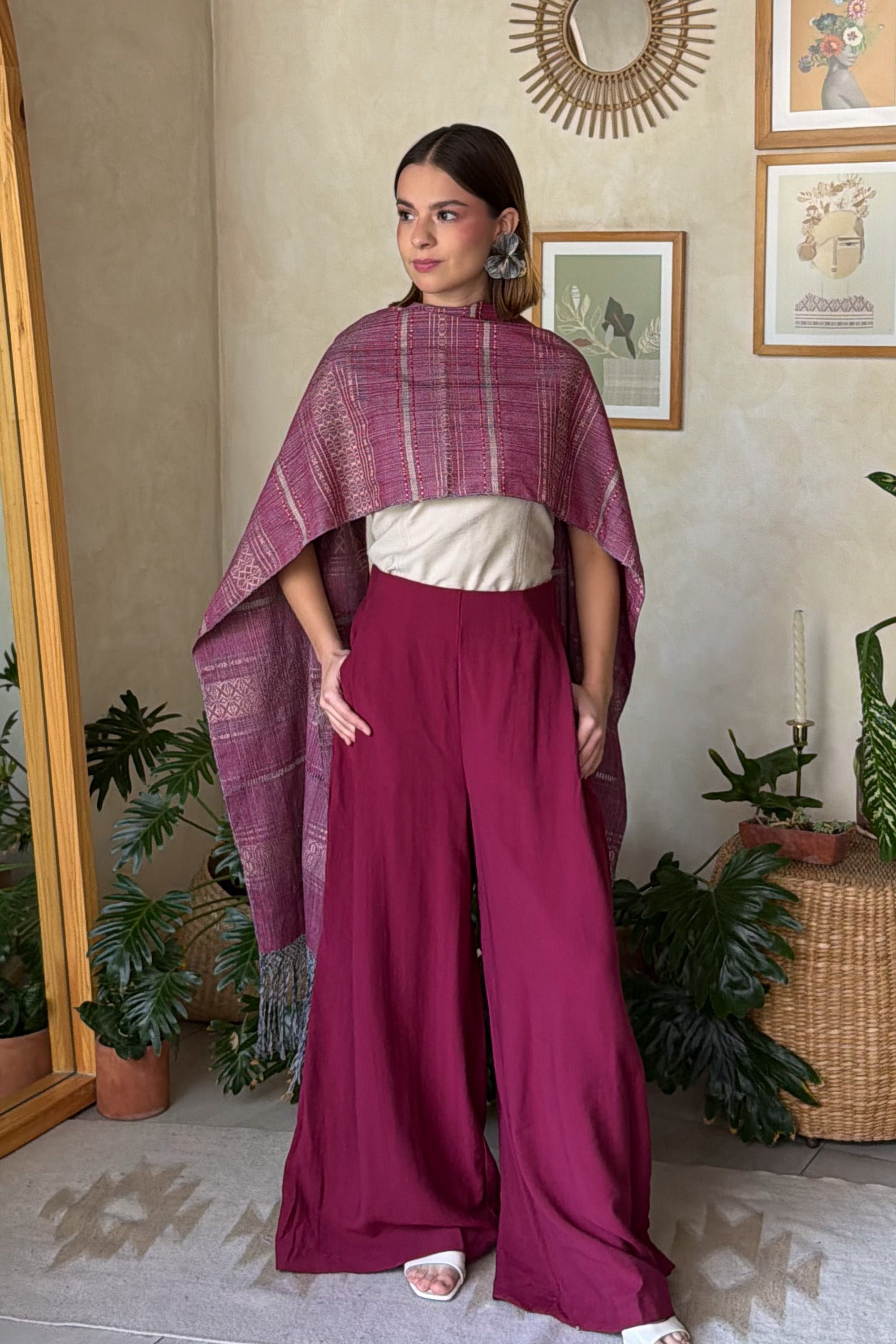 Rebozo Fino El Legado Rojo Dorado