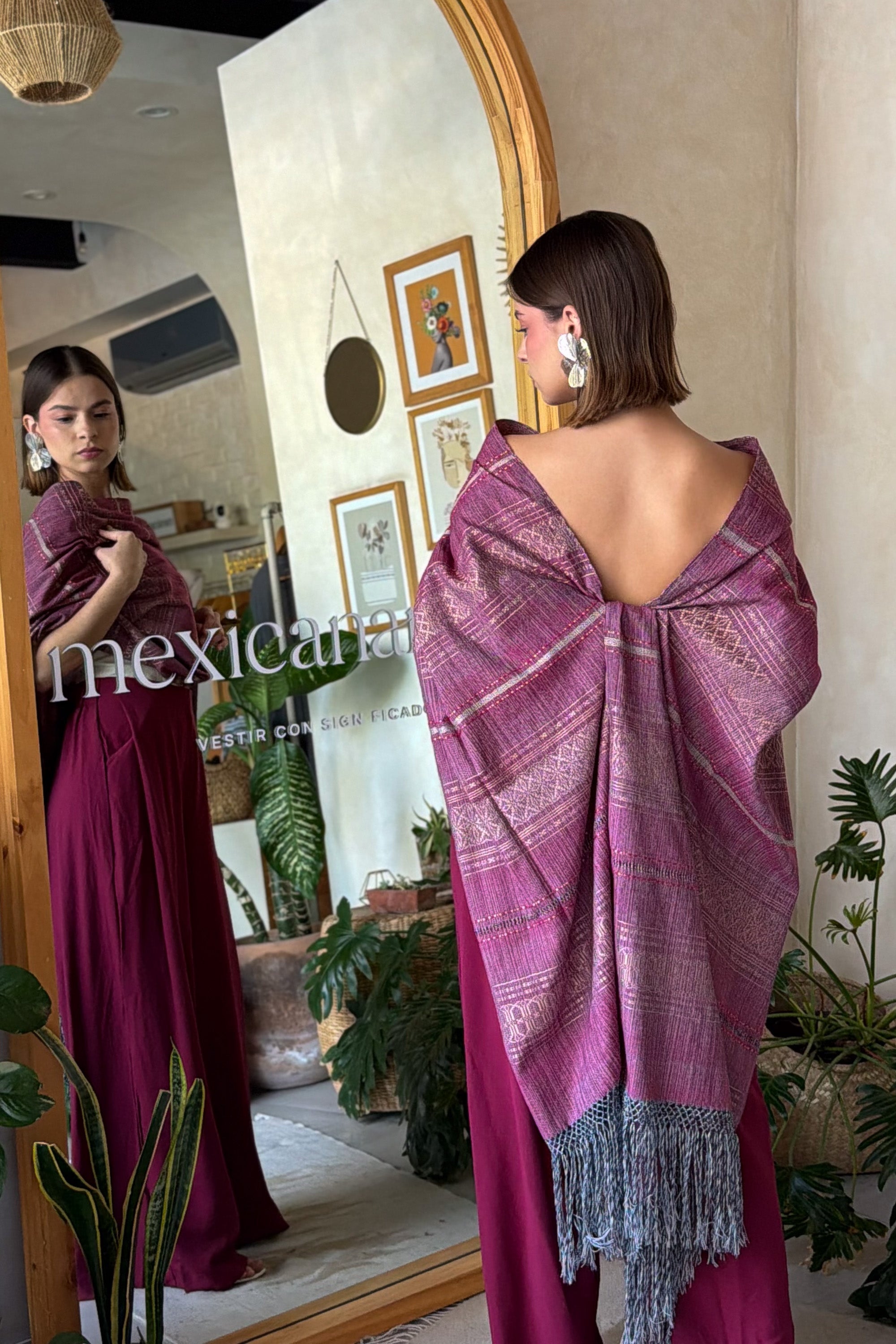 Rebozo Fino El Legado Rojo Dorado