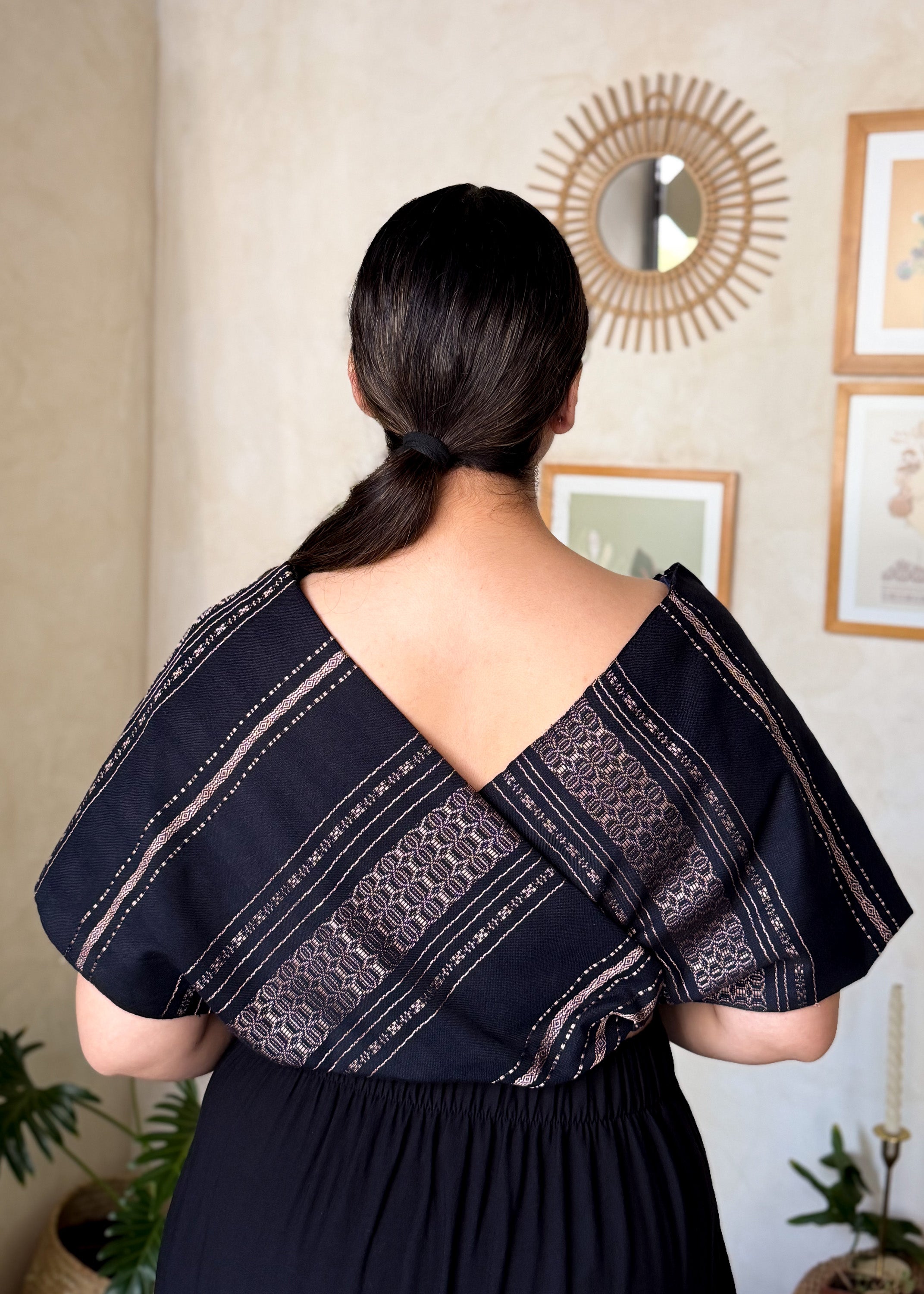 Rebozo Fino El Legado Negro Dorado