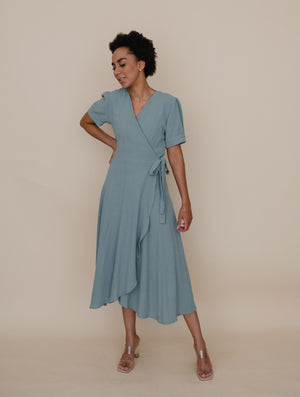 Mexicanartes Vestido Bella Basic Azul