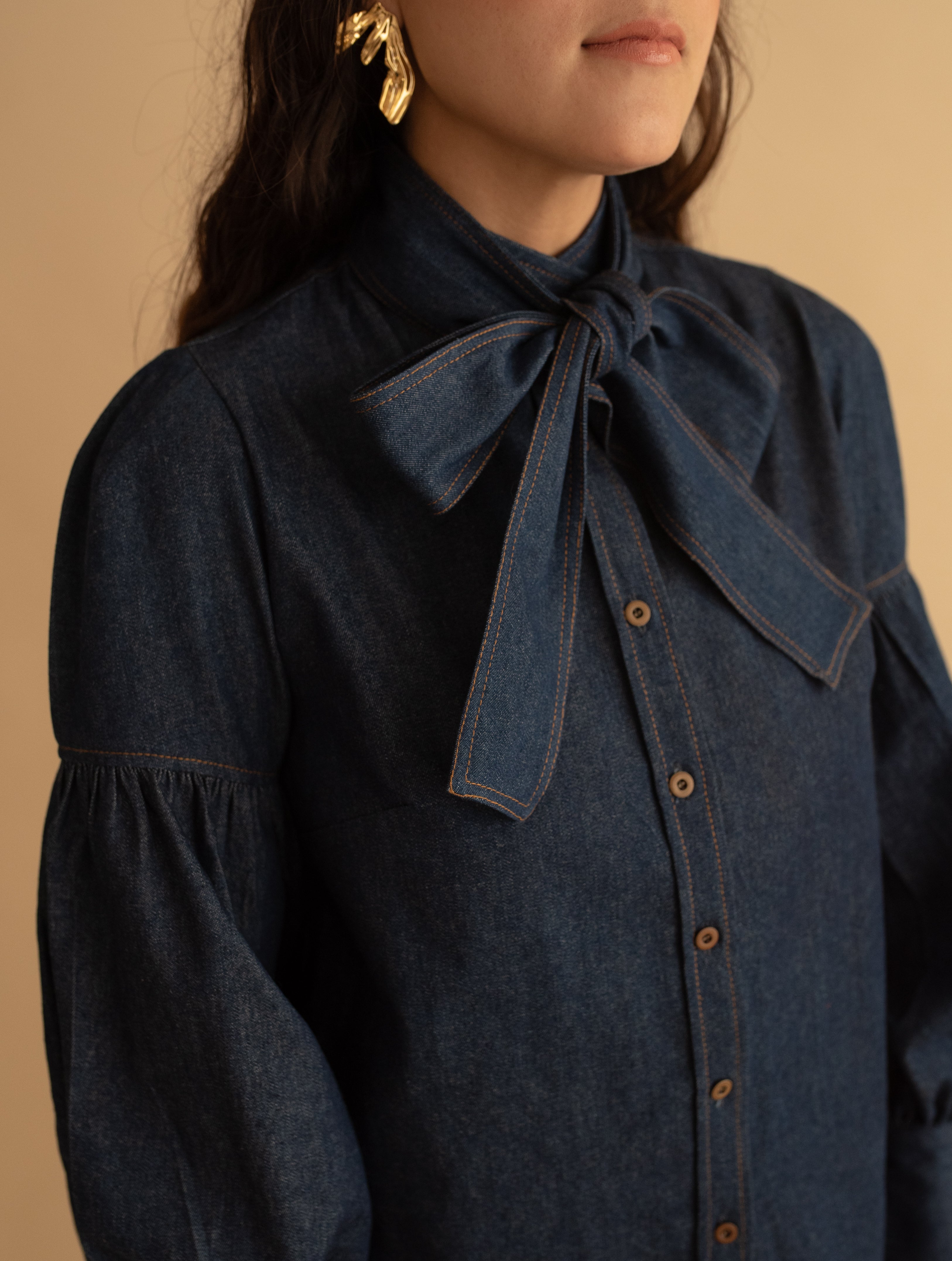 Romance Denim Blouse