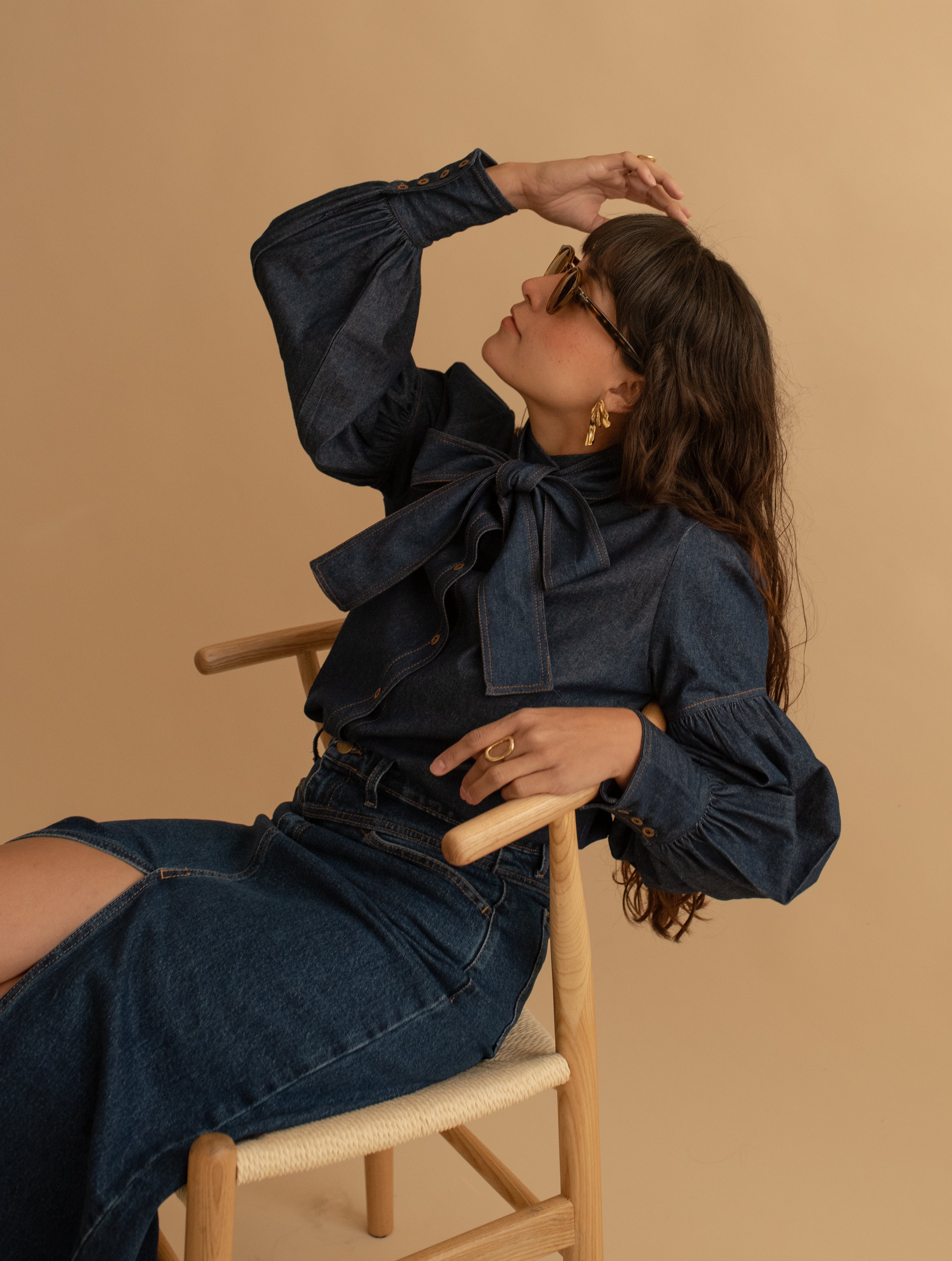 Romance Denim Blouse