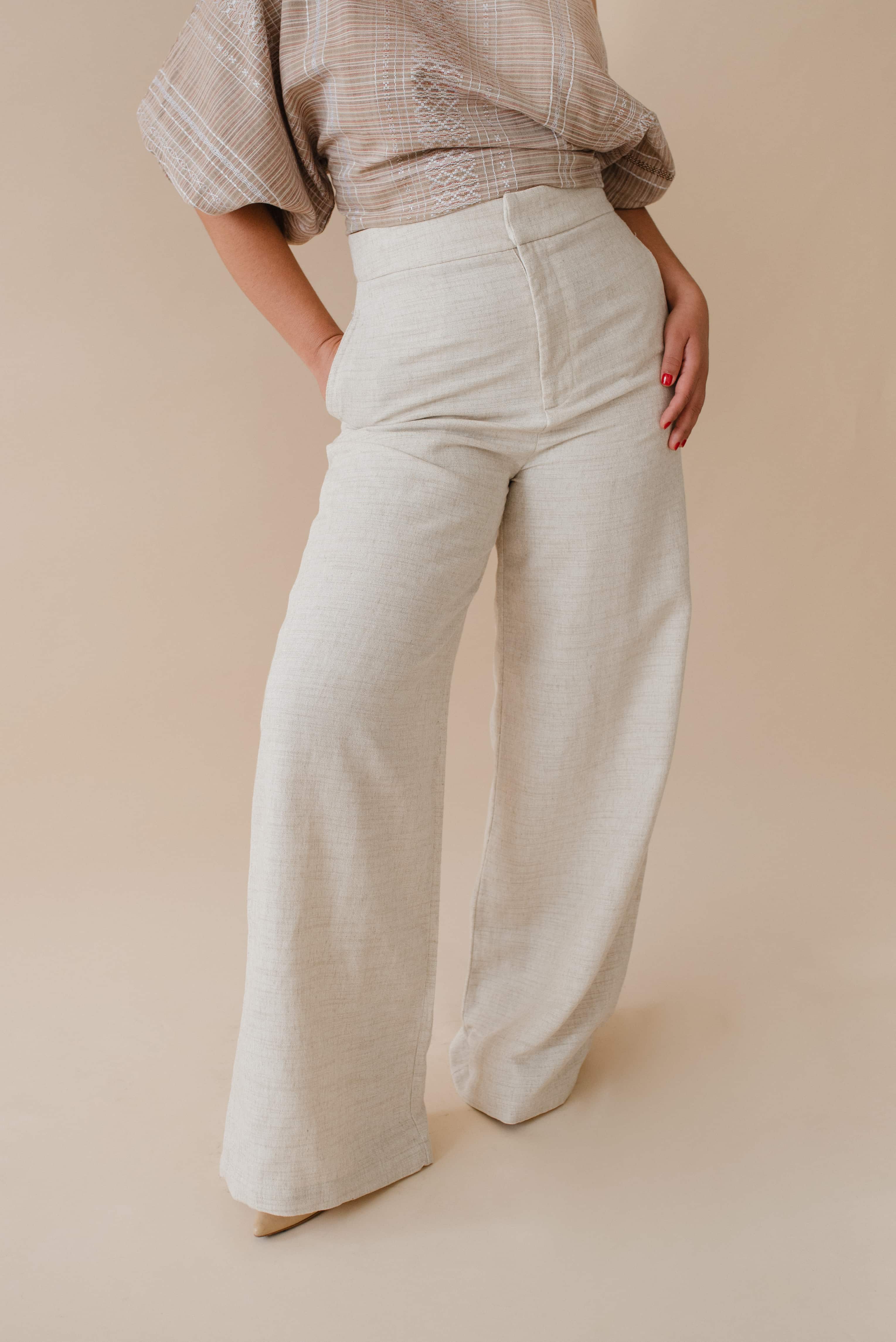 Acceptance Linen Bone Jasper Trousers