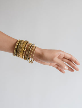Set de Pulseras Espiral Doradas D52