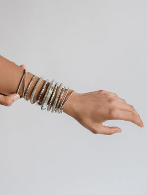 Set de Pulseras Espiral Plateadas D51