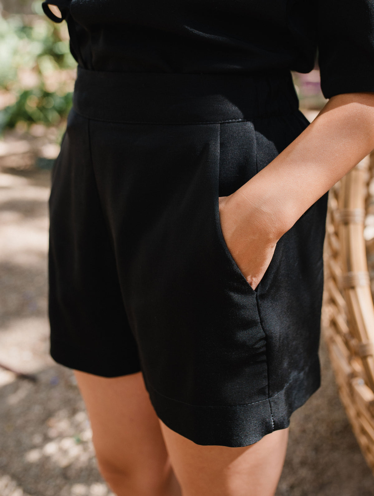 Short de Resorte Negro