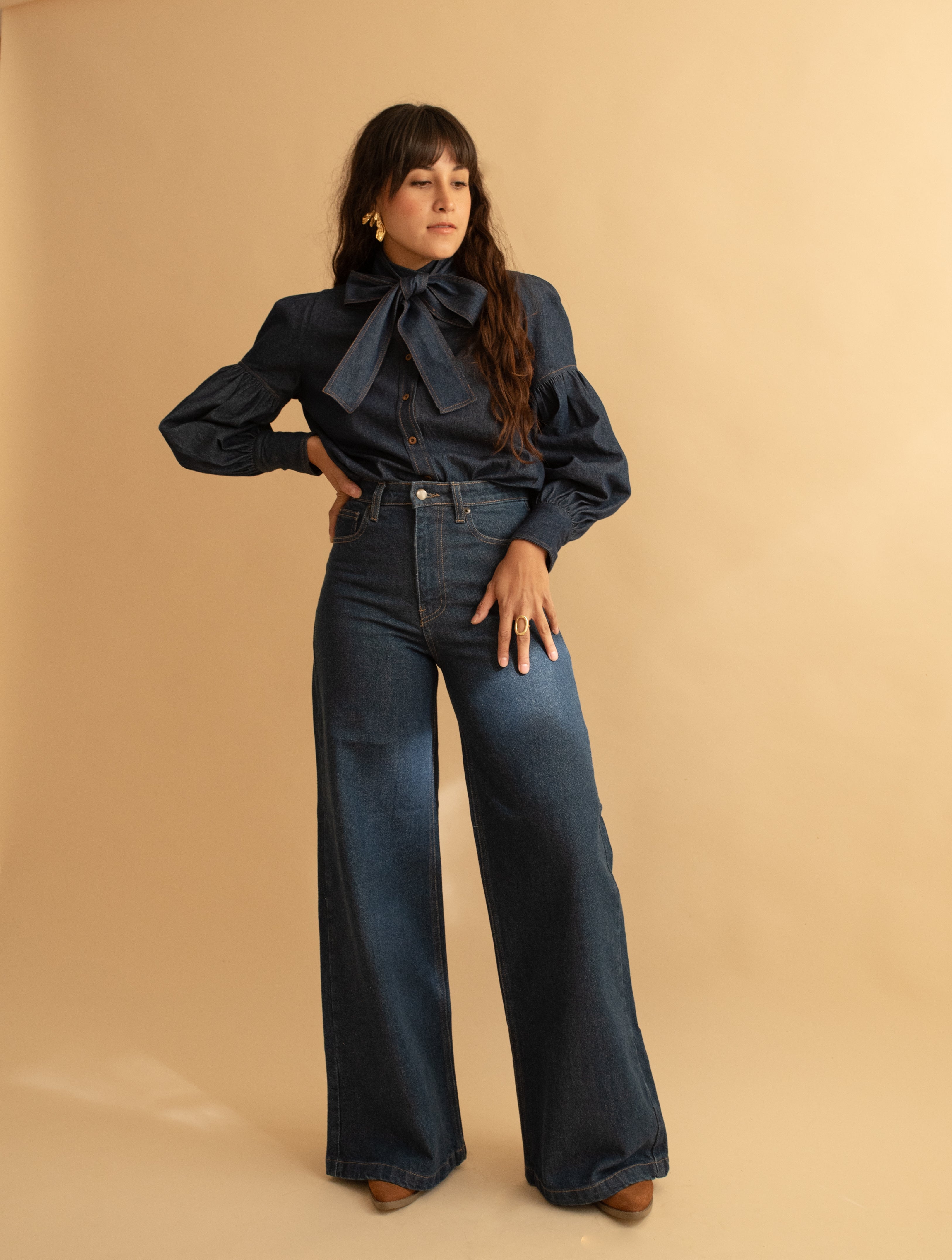 Romance Denim Blouse