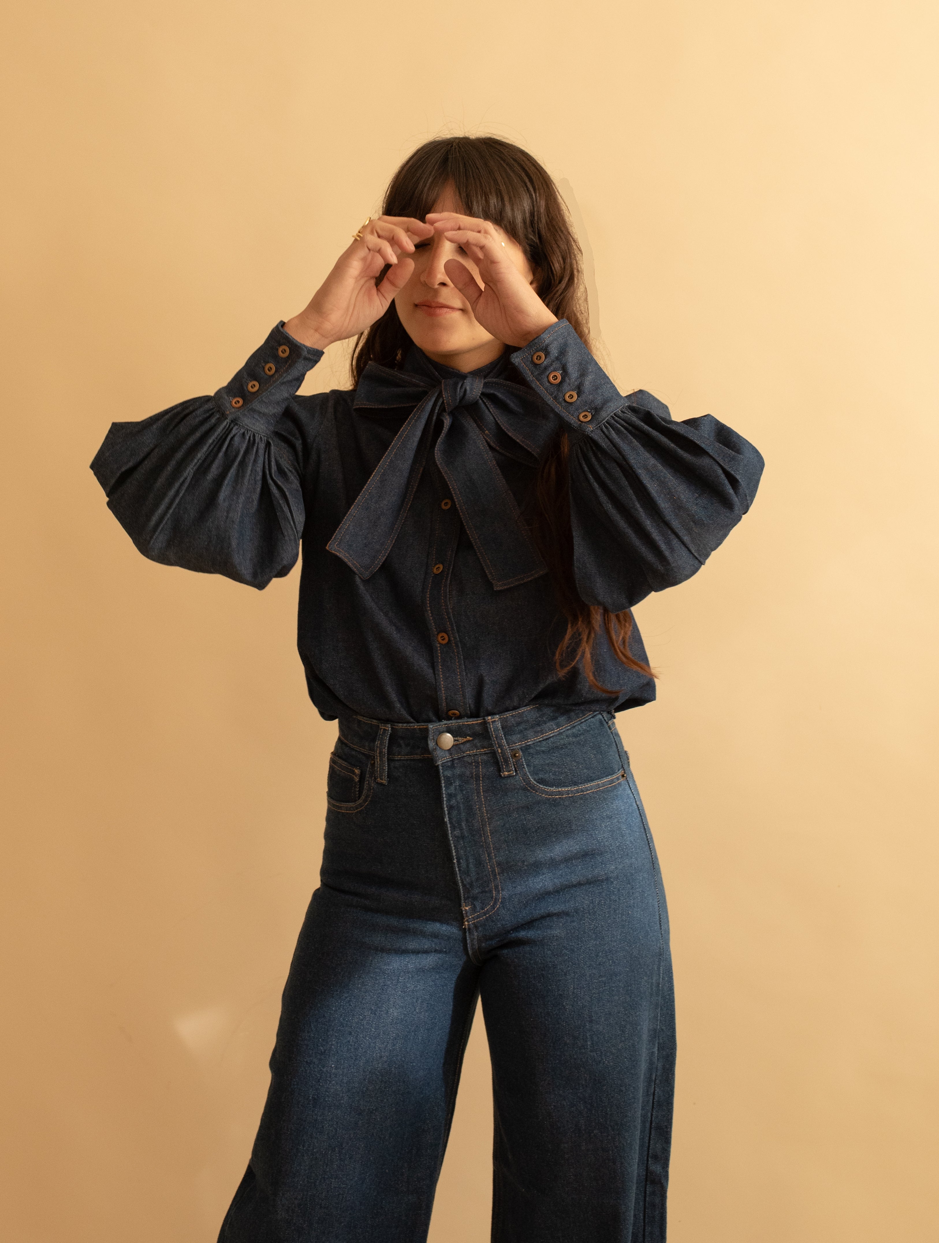 Romance Denim Blouse